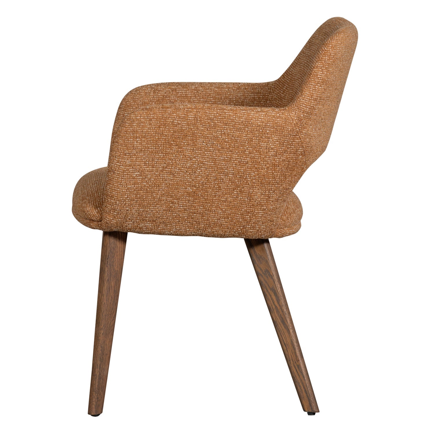 MURAT Chair brown with dark brown oak base
