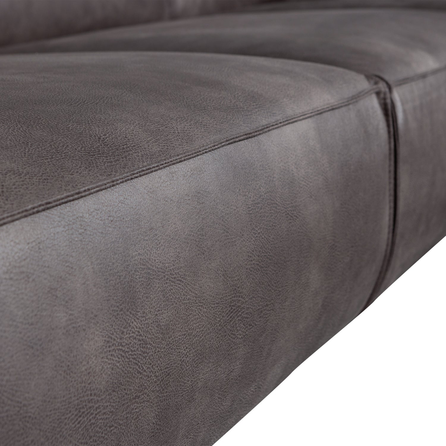 4-seater STATEMENT sofa dark gray leather