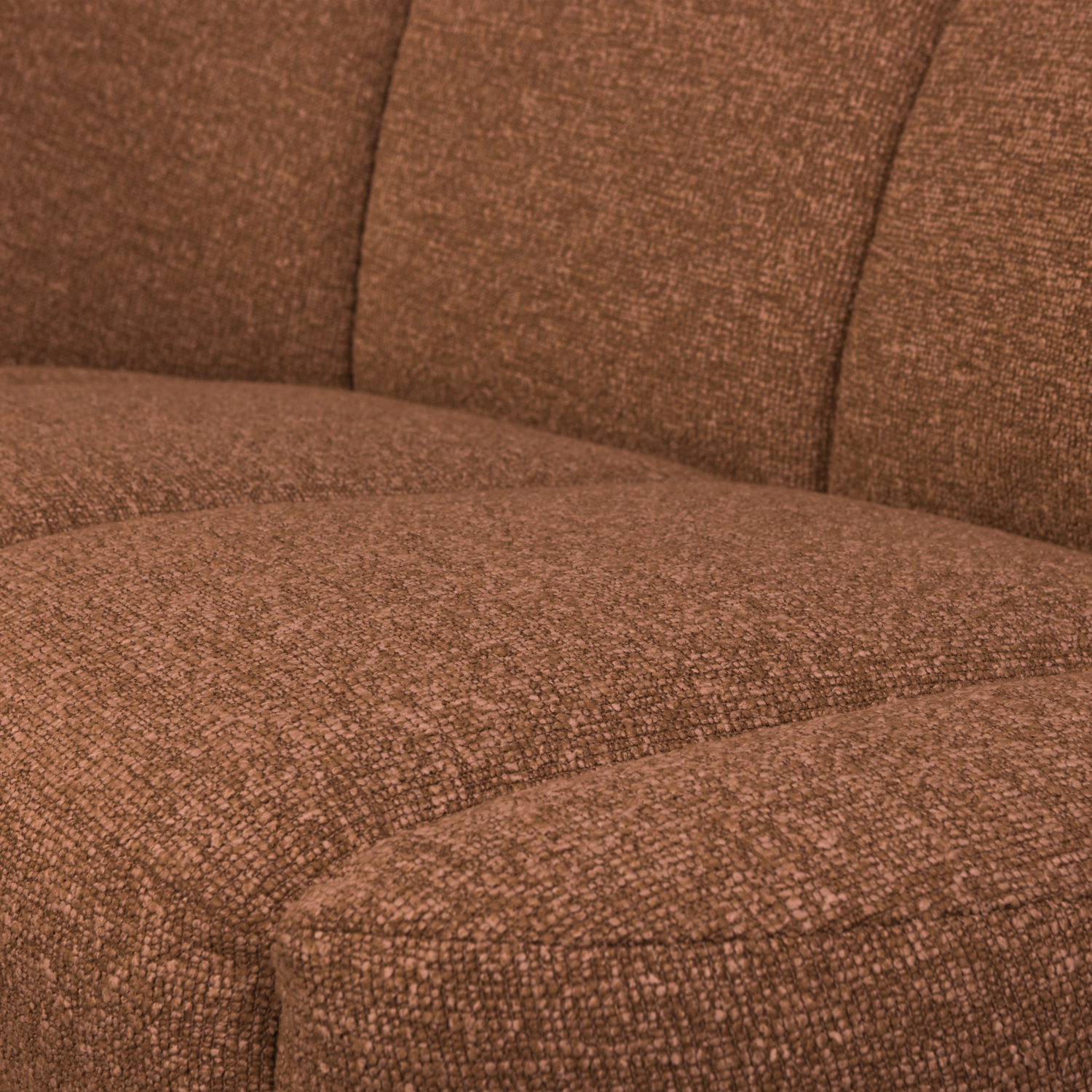 Sofa linksseitig 2-sitzig MOJO rostbraun meliert Boucle