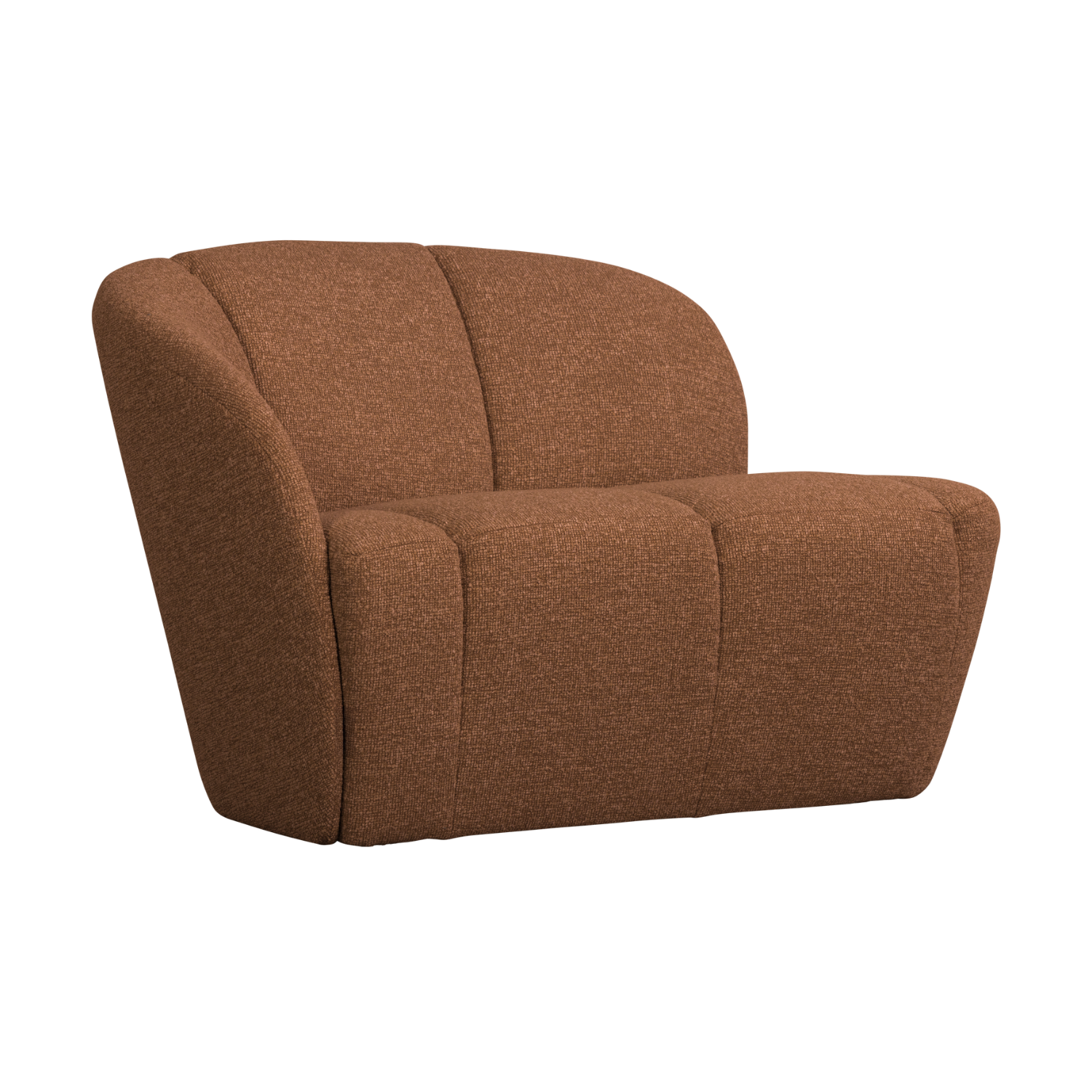Sofa linksseitig 2-sitzig MOJO rostbraun meliert Boucle