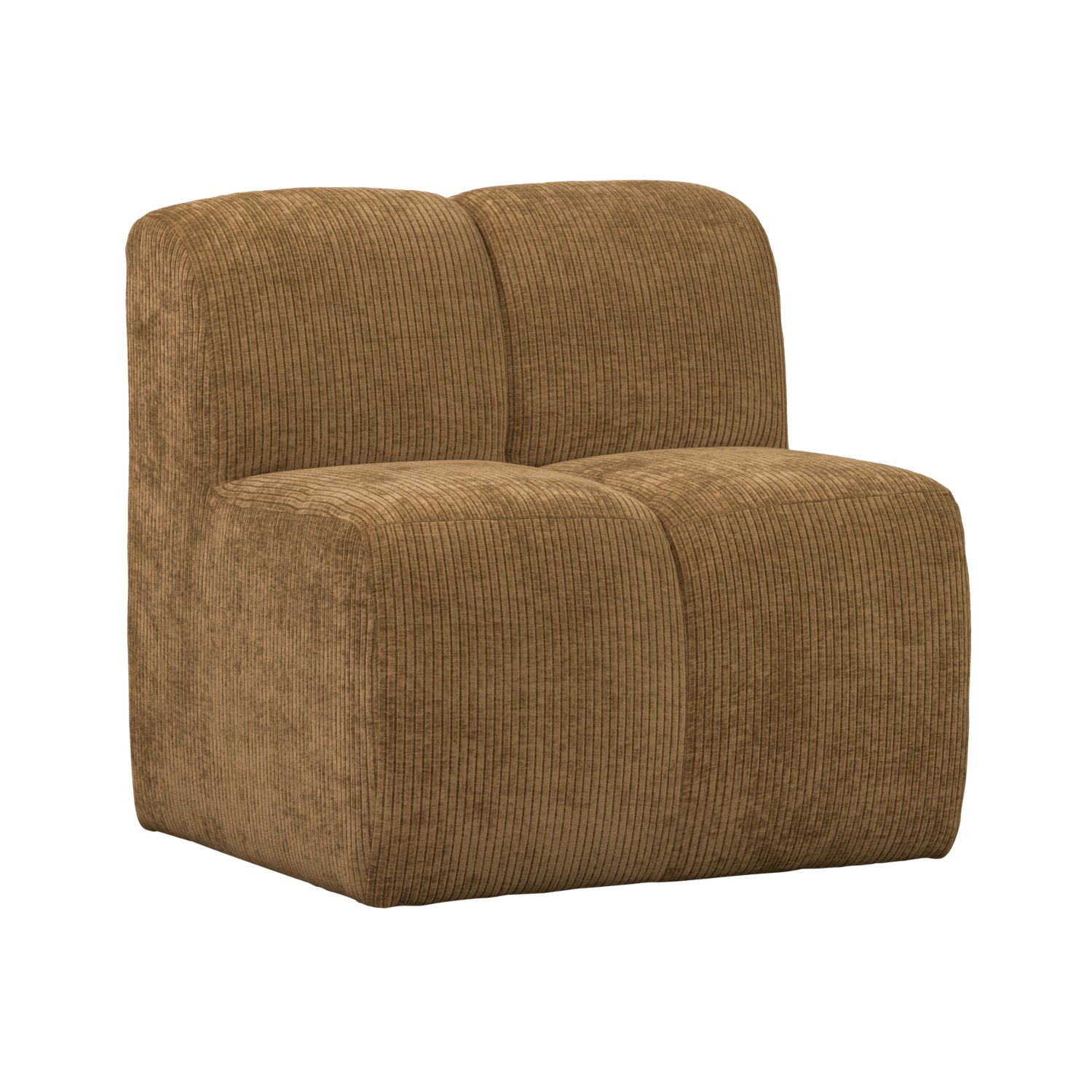 Fauteuil / module MOJO BENCH honingkleurige ribstof