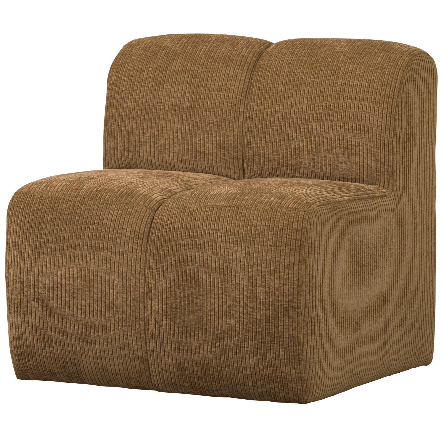 Fauteuil / module MOJO BENCH honingkleurige ribstof