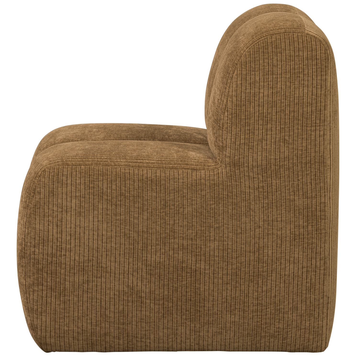 Fauteuil / module MOJO BENCH honingkleurige ribstof