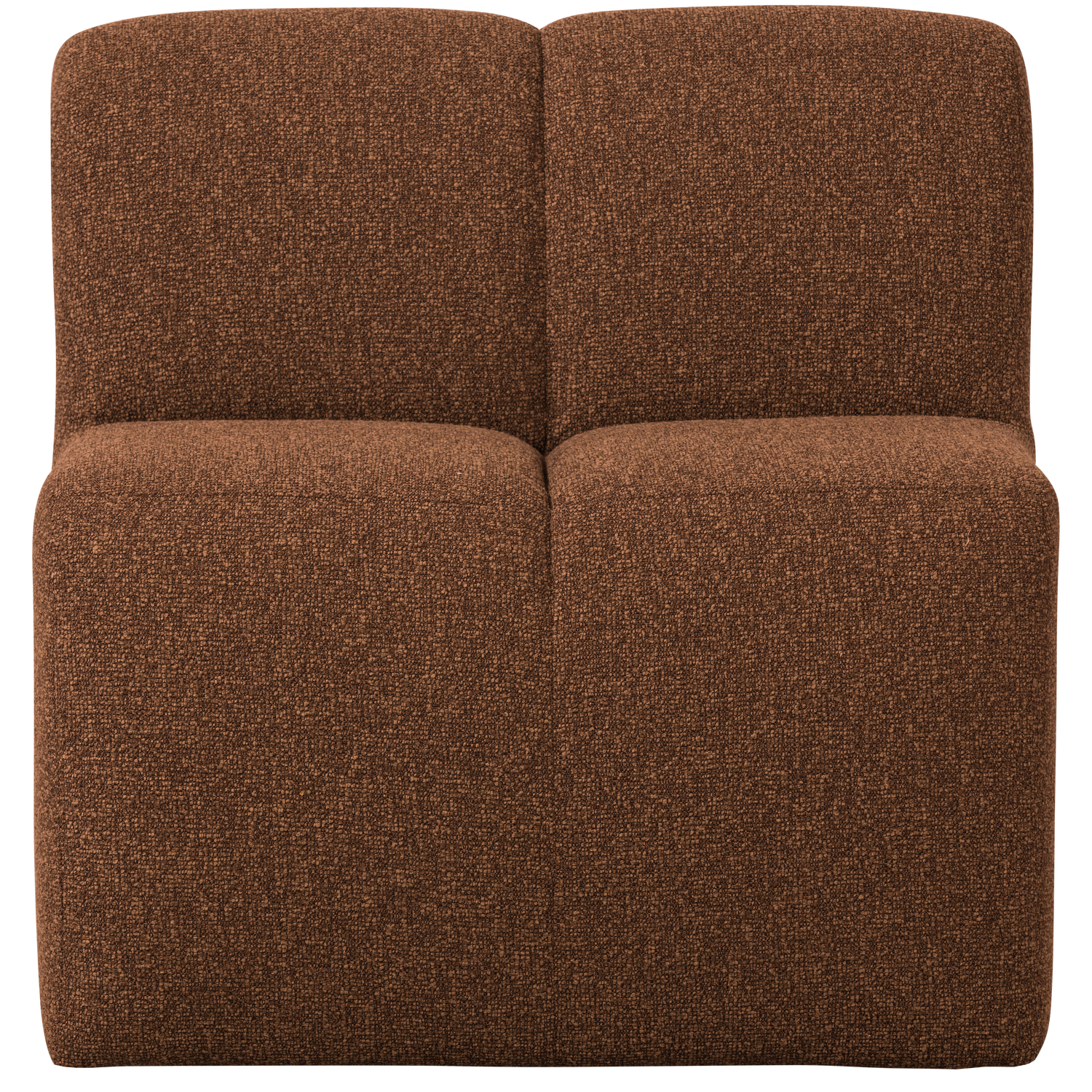 Fauteuil / module MOJO BENCH roestbruin gemêleerd boucle