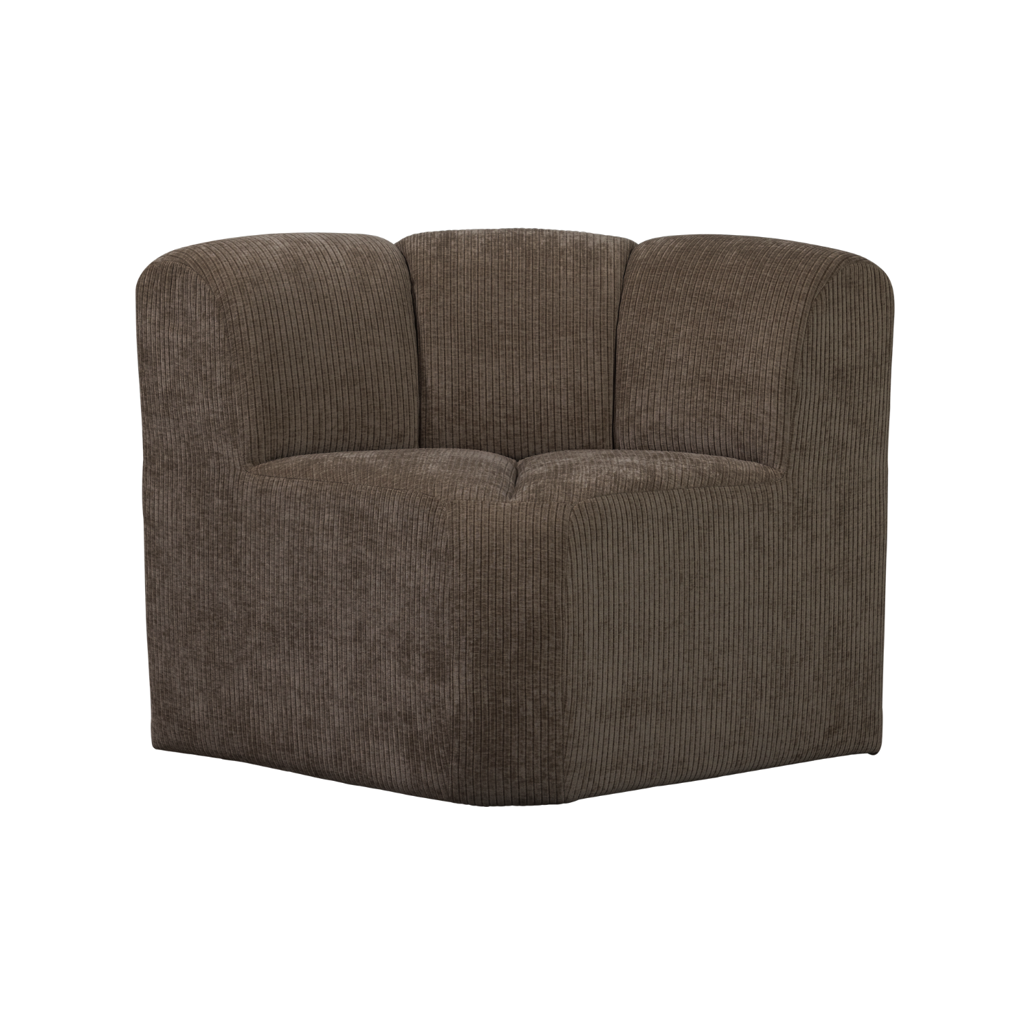 Modulaire bank MOJO BENCH - hoekelement bruin corduroy