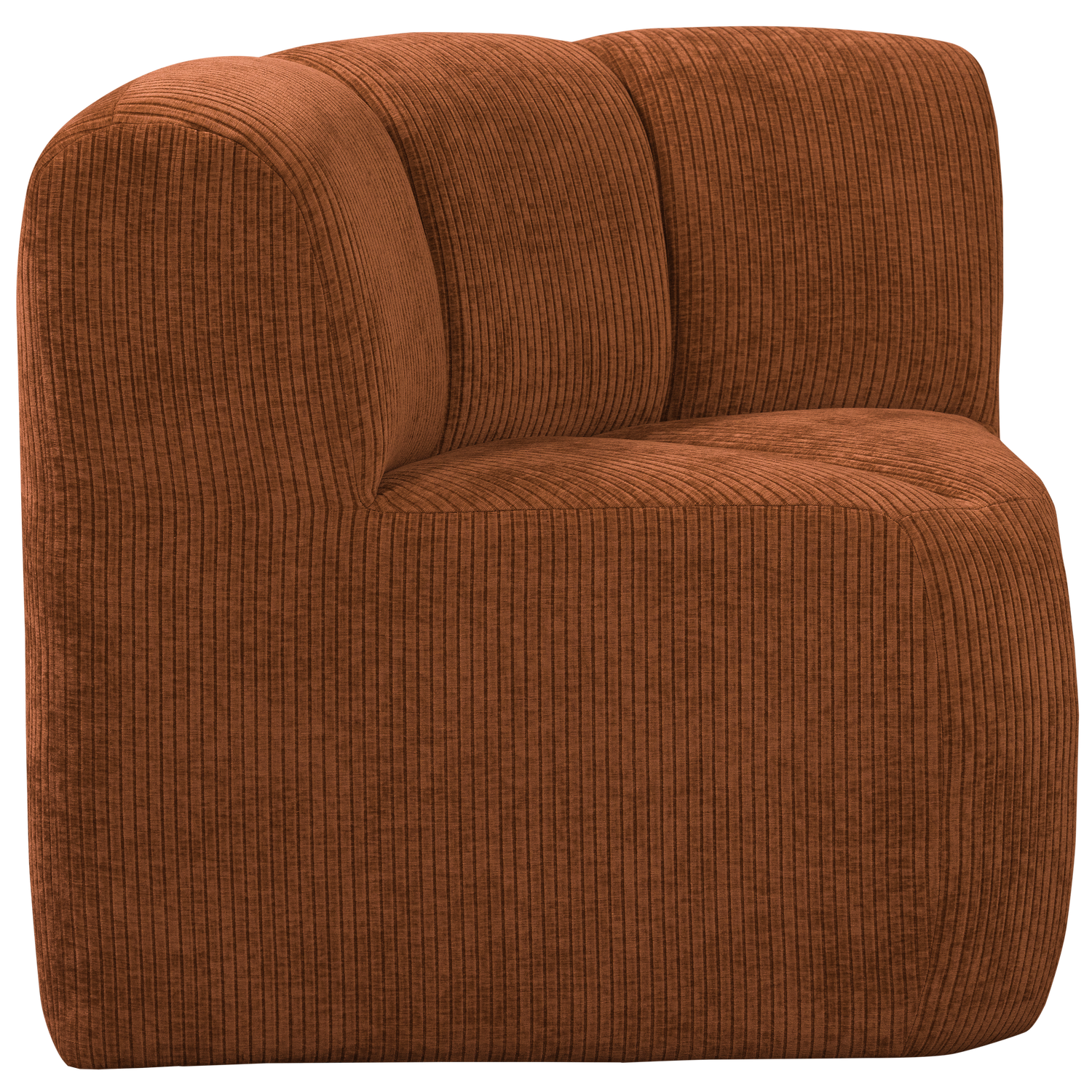 Modulaire bank MOJO BENCH - hoekelement roestbruin corduroy