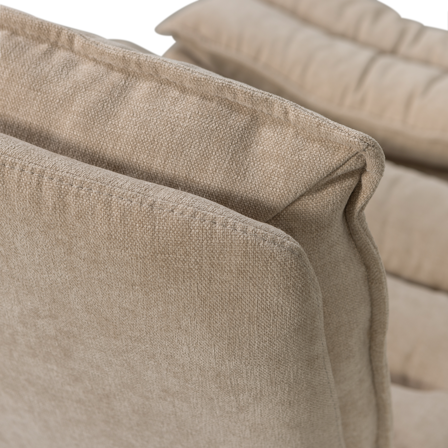 Drehstuhl mit Fußstütze KUBE beige