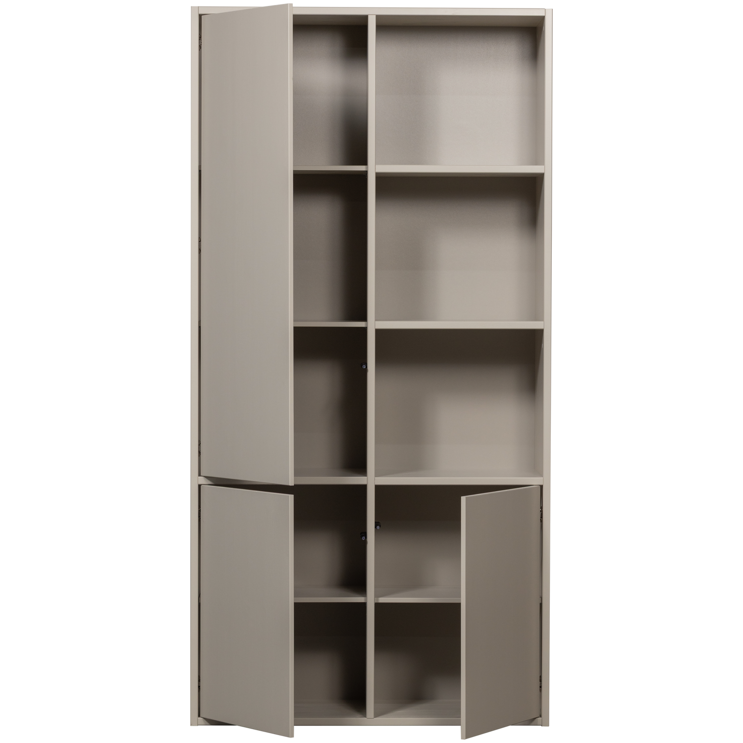 MEGGY wardrobe with shelves gray