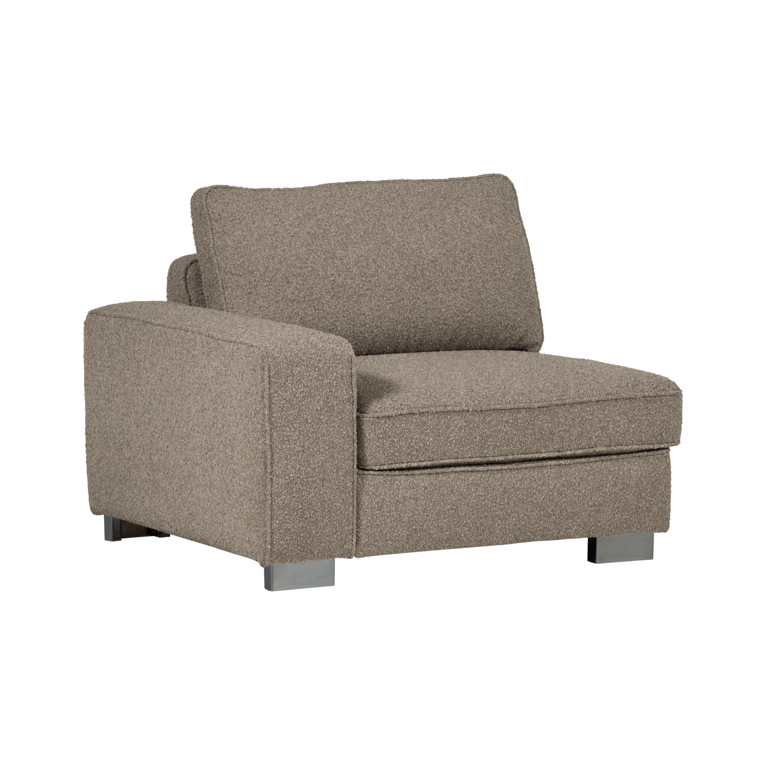 Sofa LAZY - moduł końcowy lewostronny beżowy bouclé – Woood