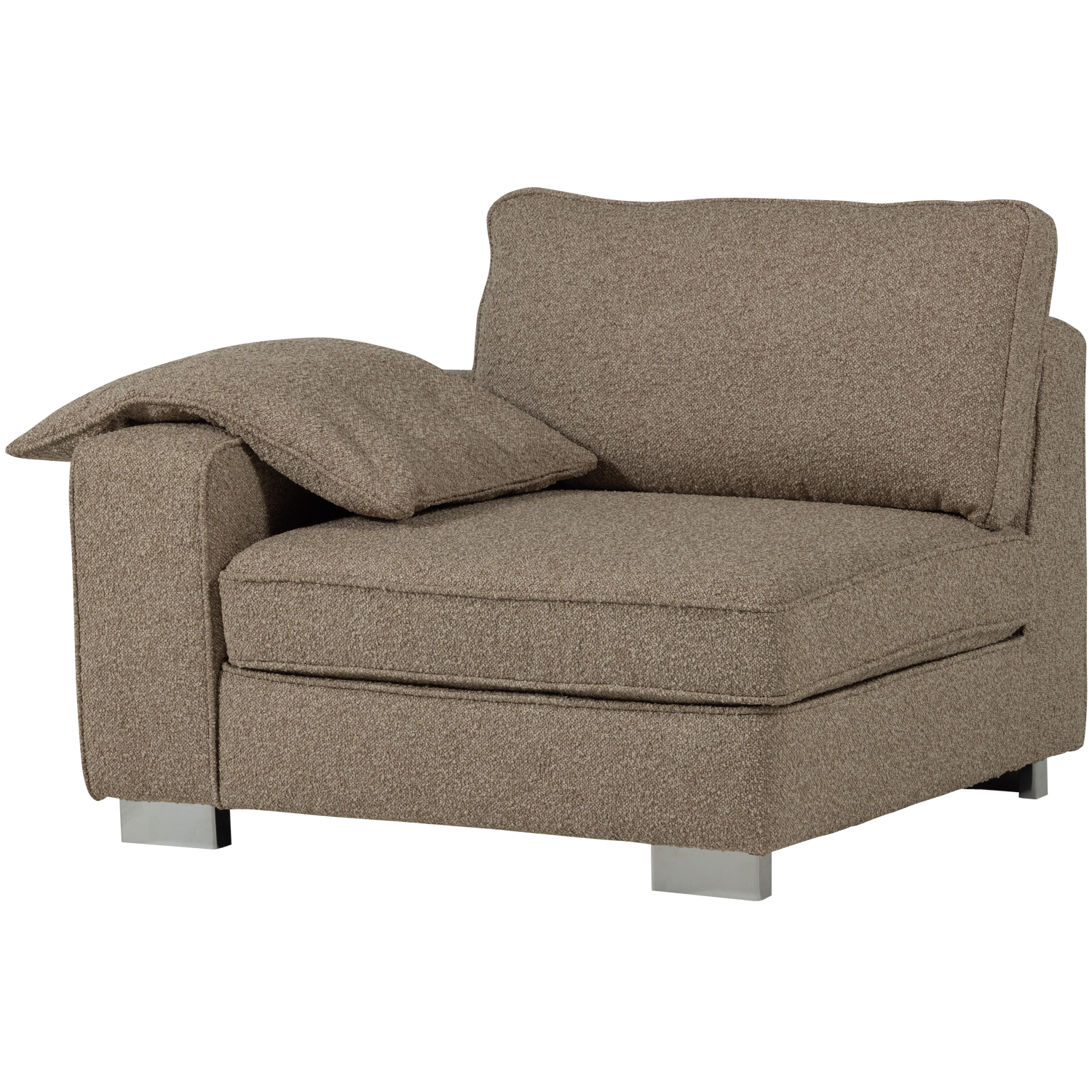 Sofa LAZY - moduł końcowy lewostronny beżowy bouclé – Woood