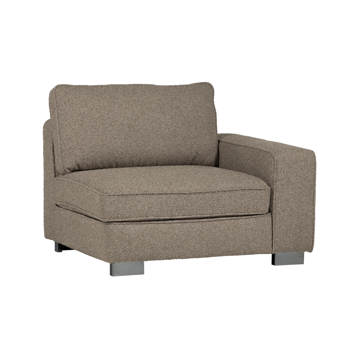 Sofa LAZY - module eindstuk rechts beige bouclé