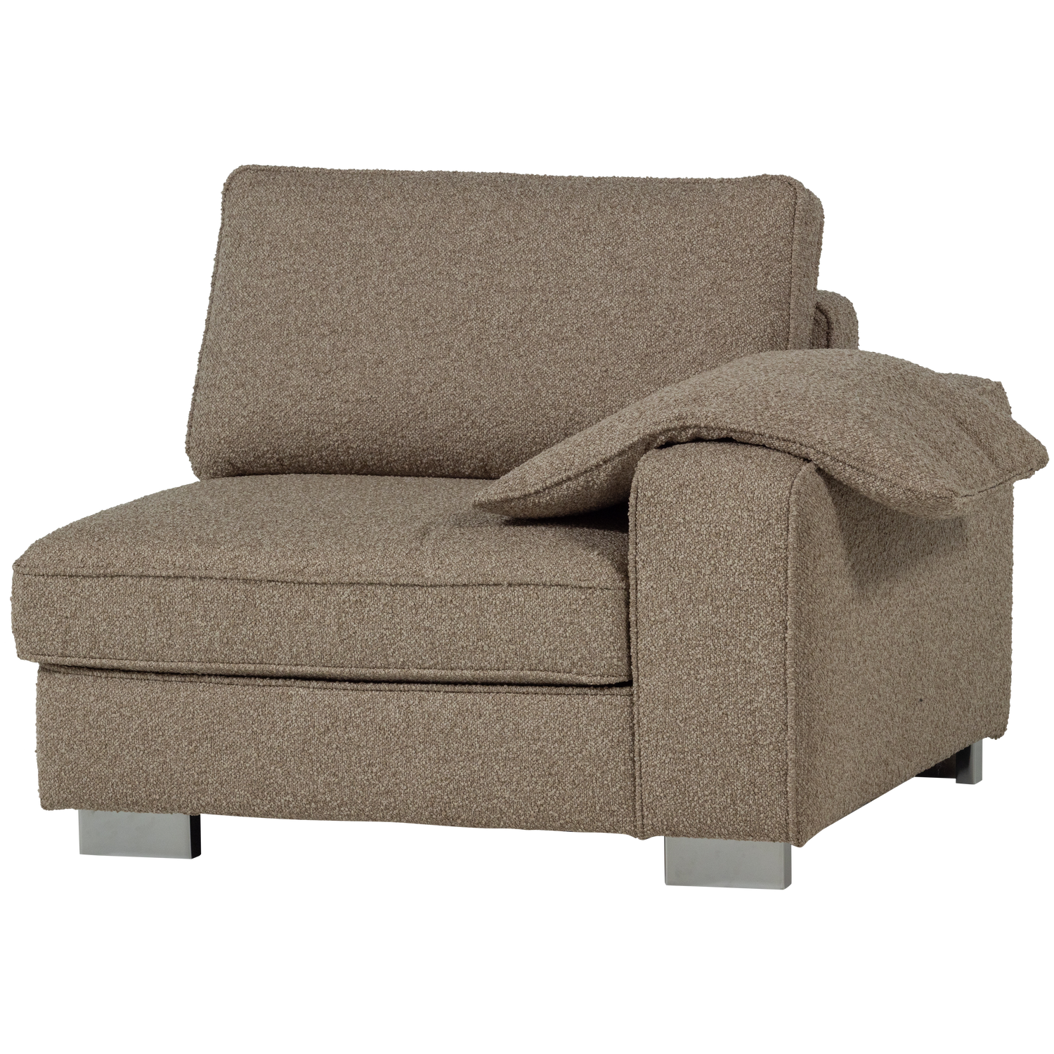Sofa LAZY - module eindstuk rechts beige bouclé