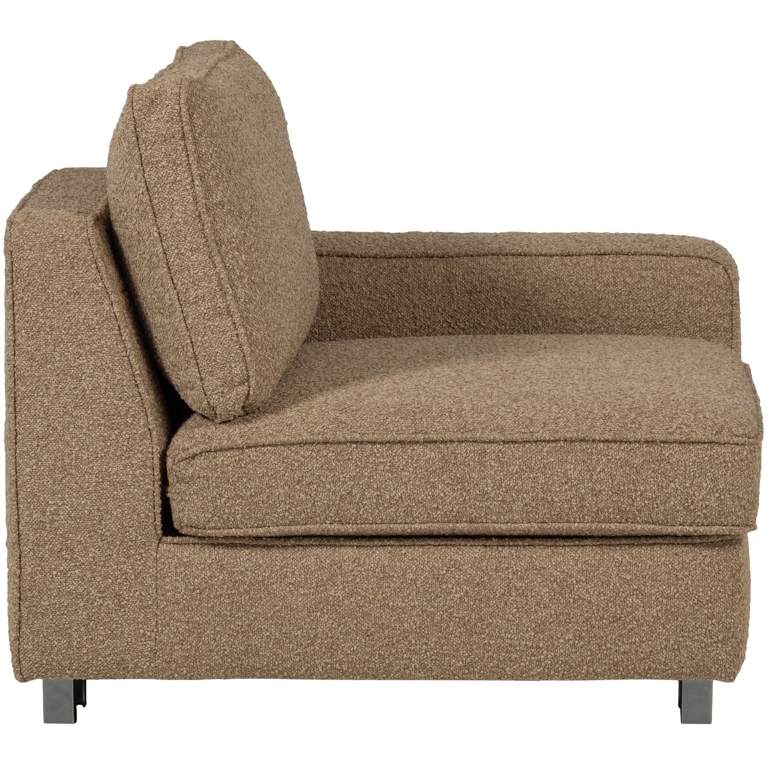Sofa LAZY - moduł końcowy prawostronny brązowy bouclé – Woood