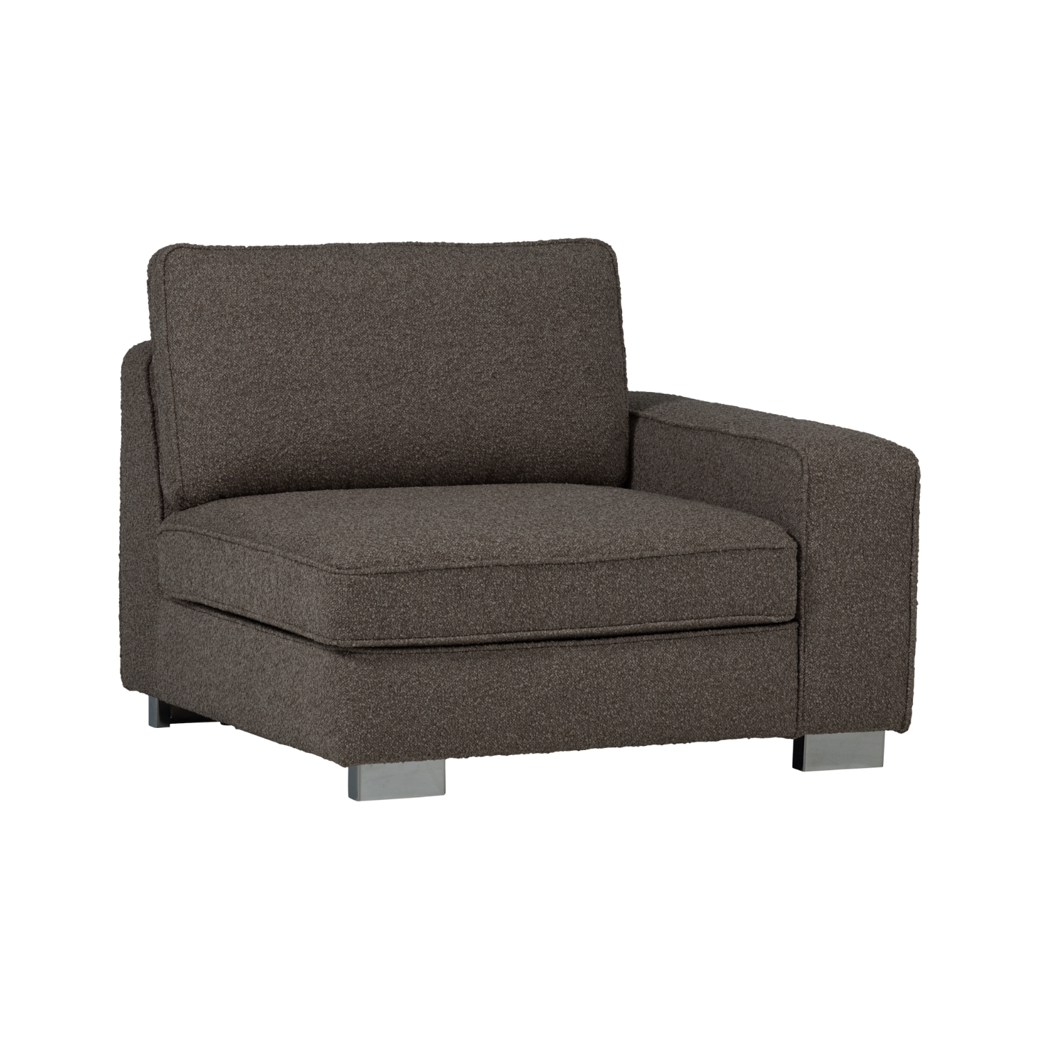 Sofa LAZY - moduł końcowy prawostronny antracytowy bouclé – Woood