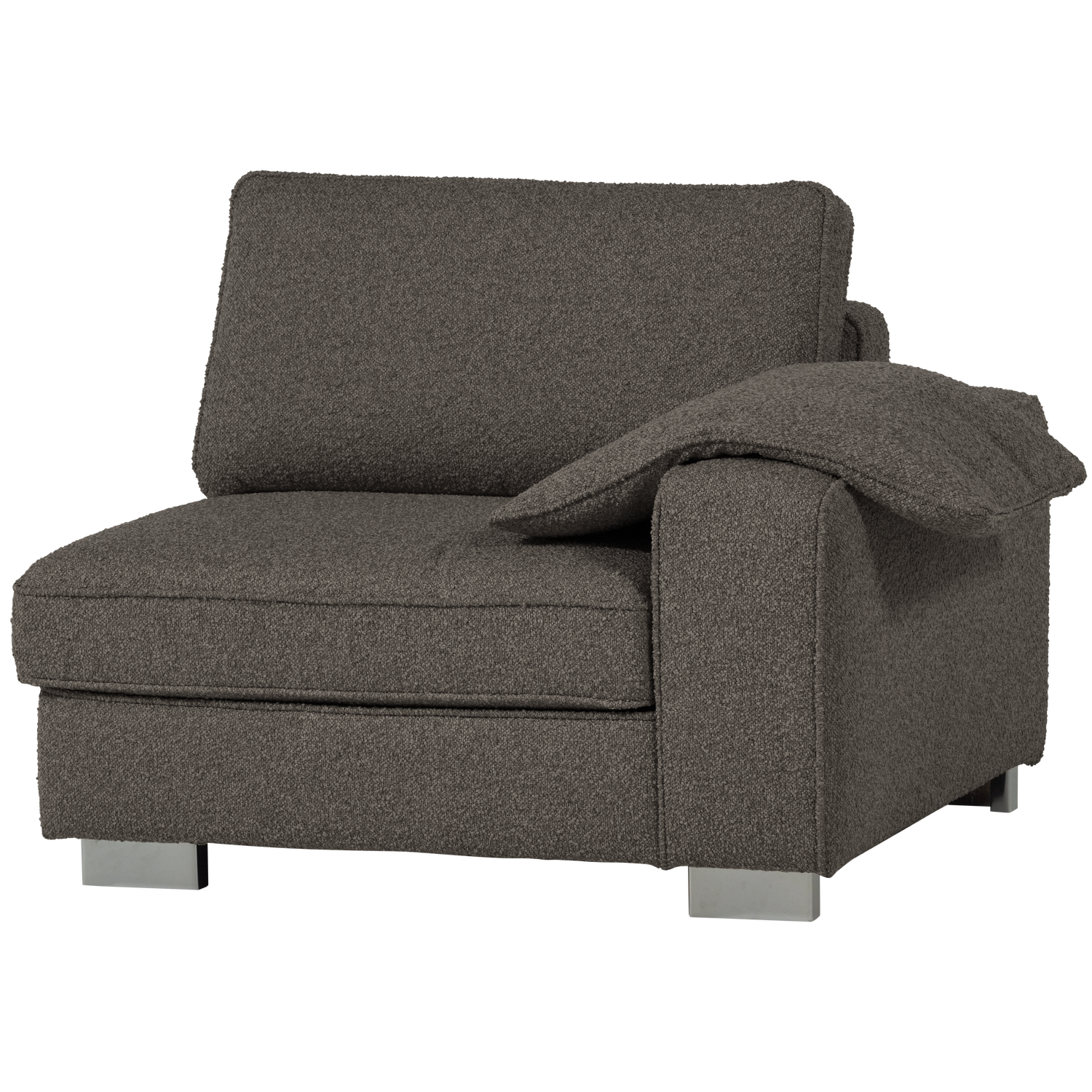 Sofa LAZY - moduł końcowy prawostronny antracytowy bouclé – Woood