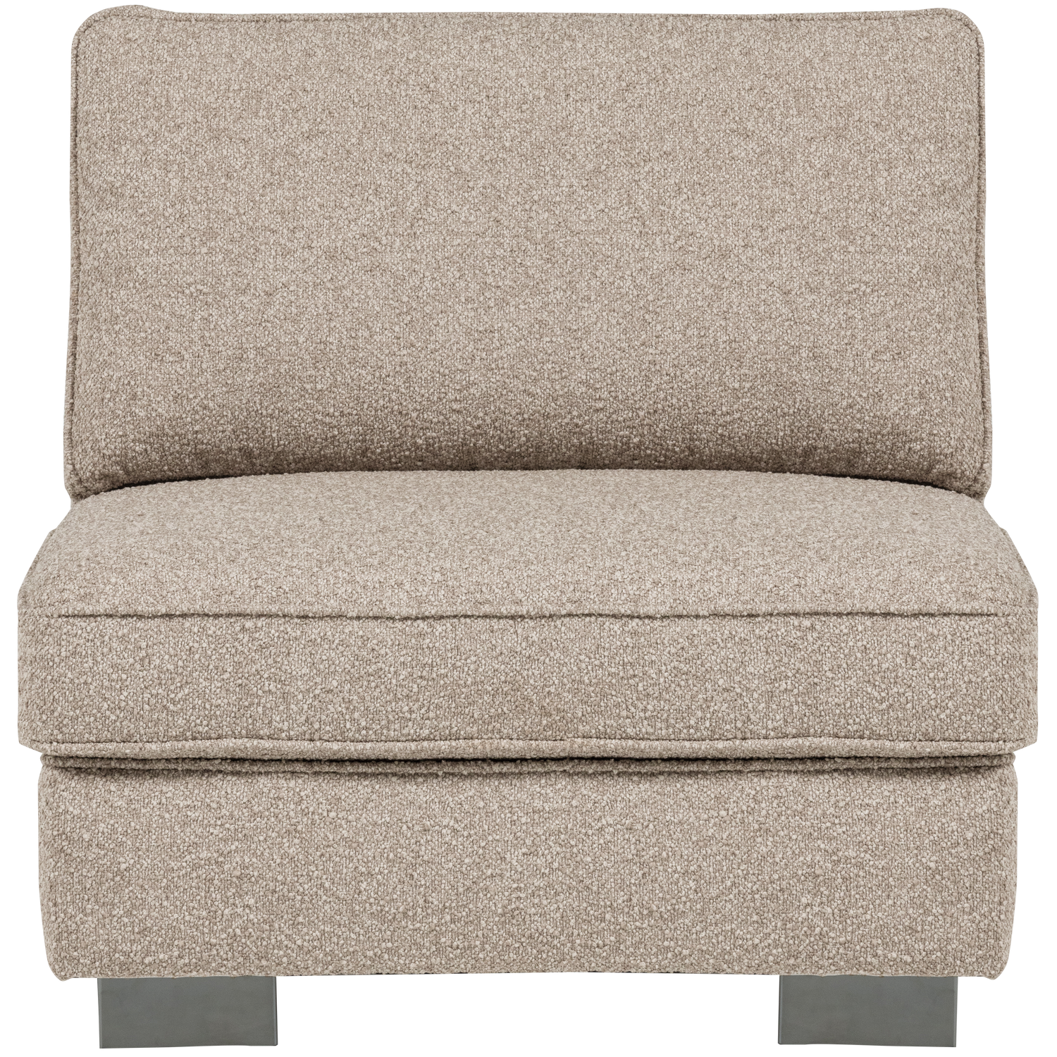 Fotel / moduł LAZY piaskowy bouclé – Woood