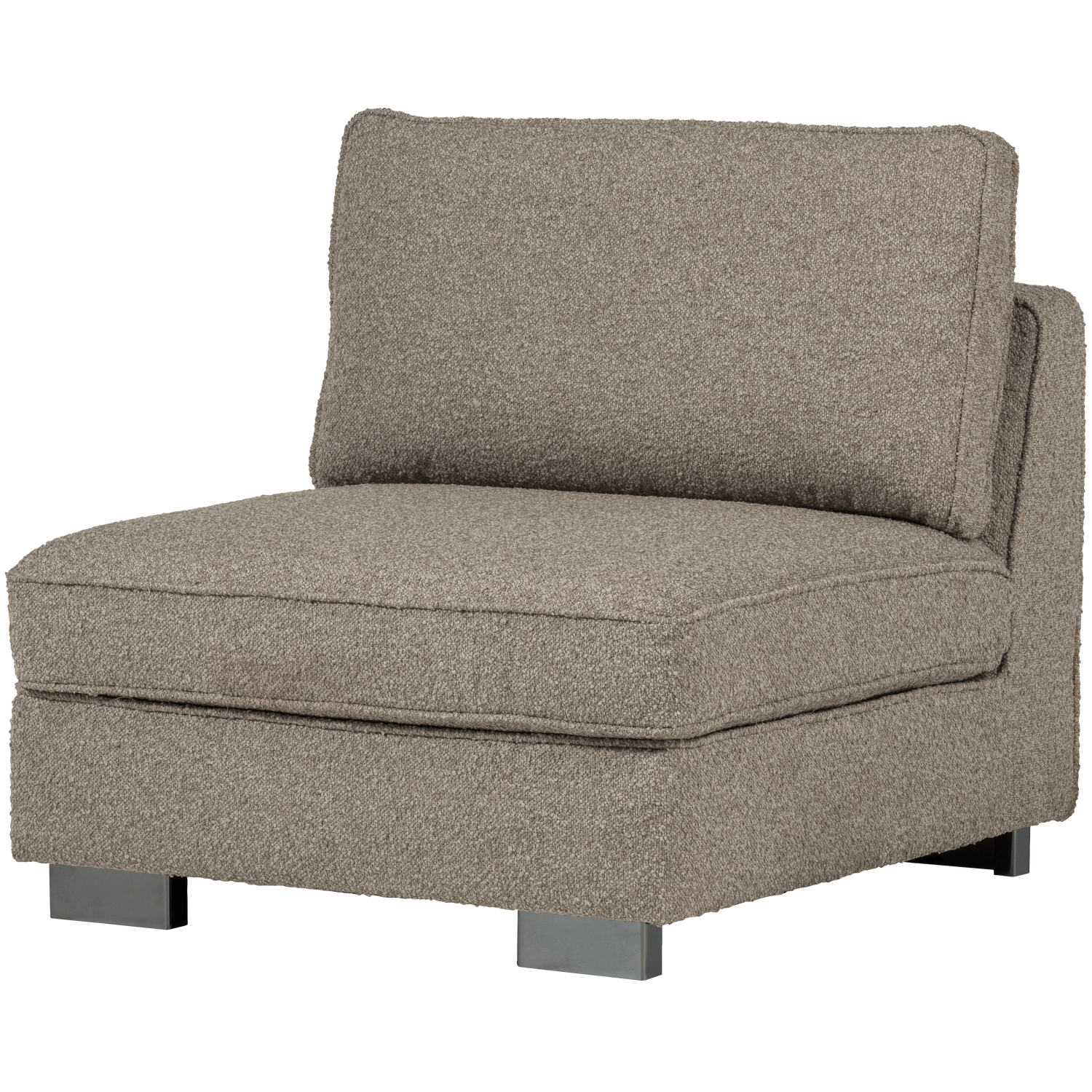 Fotel / moduł LAZY beżowy bouclé – Woood