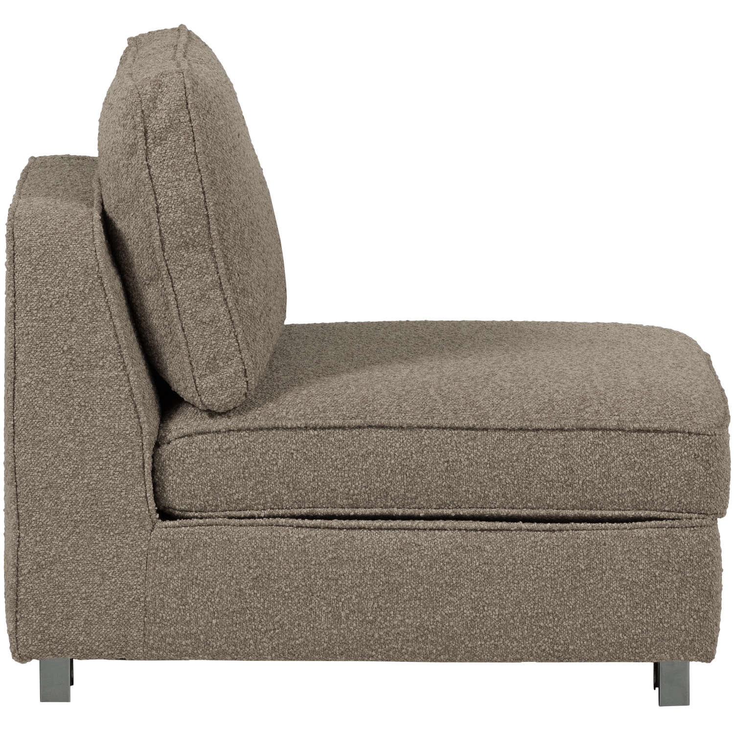 Fotel / moduł LAZY beżowy bouclé – Woood