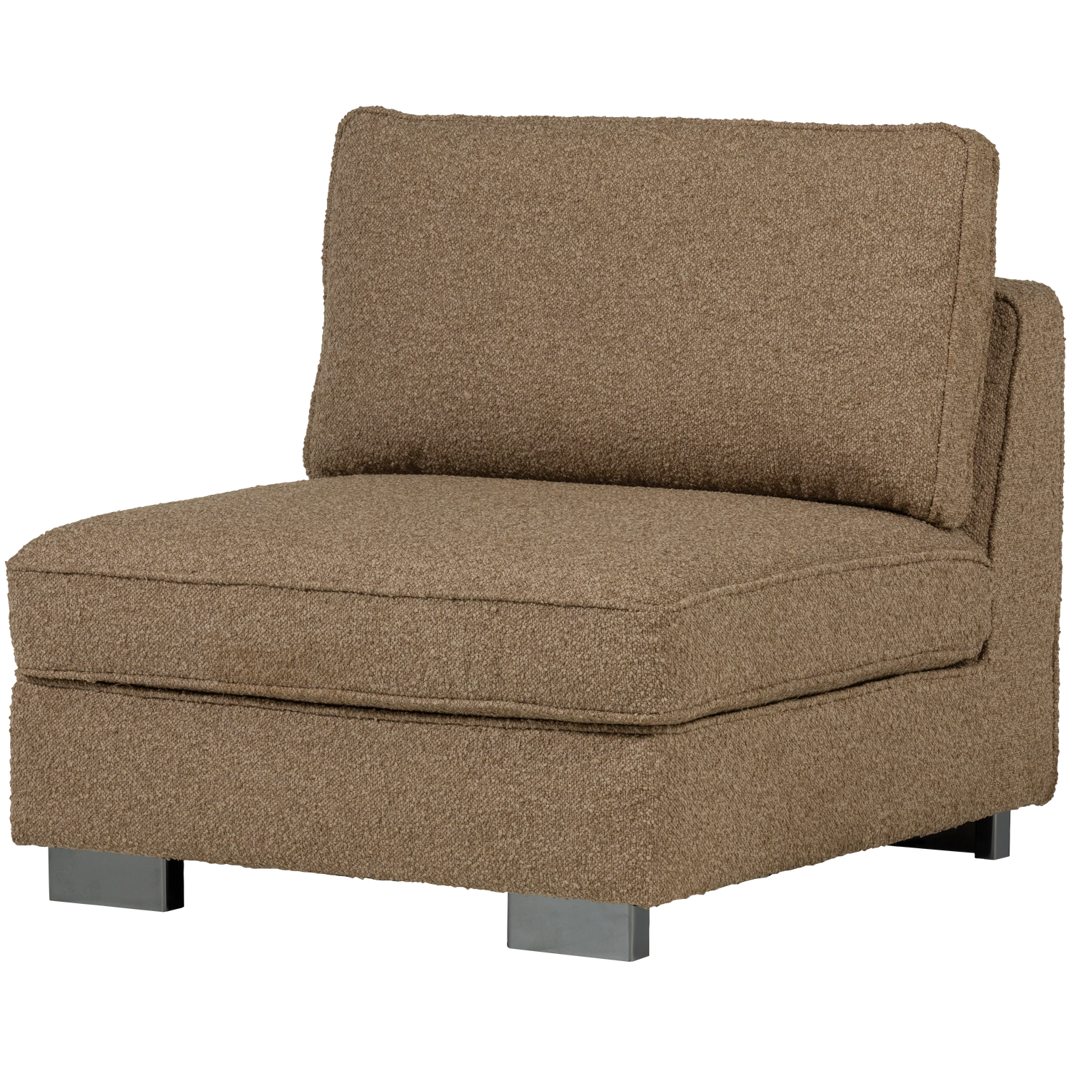 Fotel / moduł LAZY brązowy bouclé – Woood