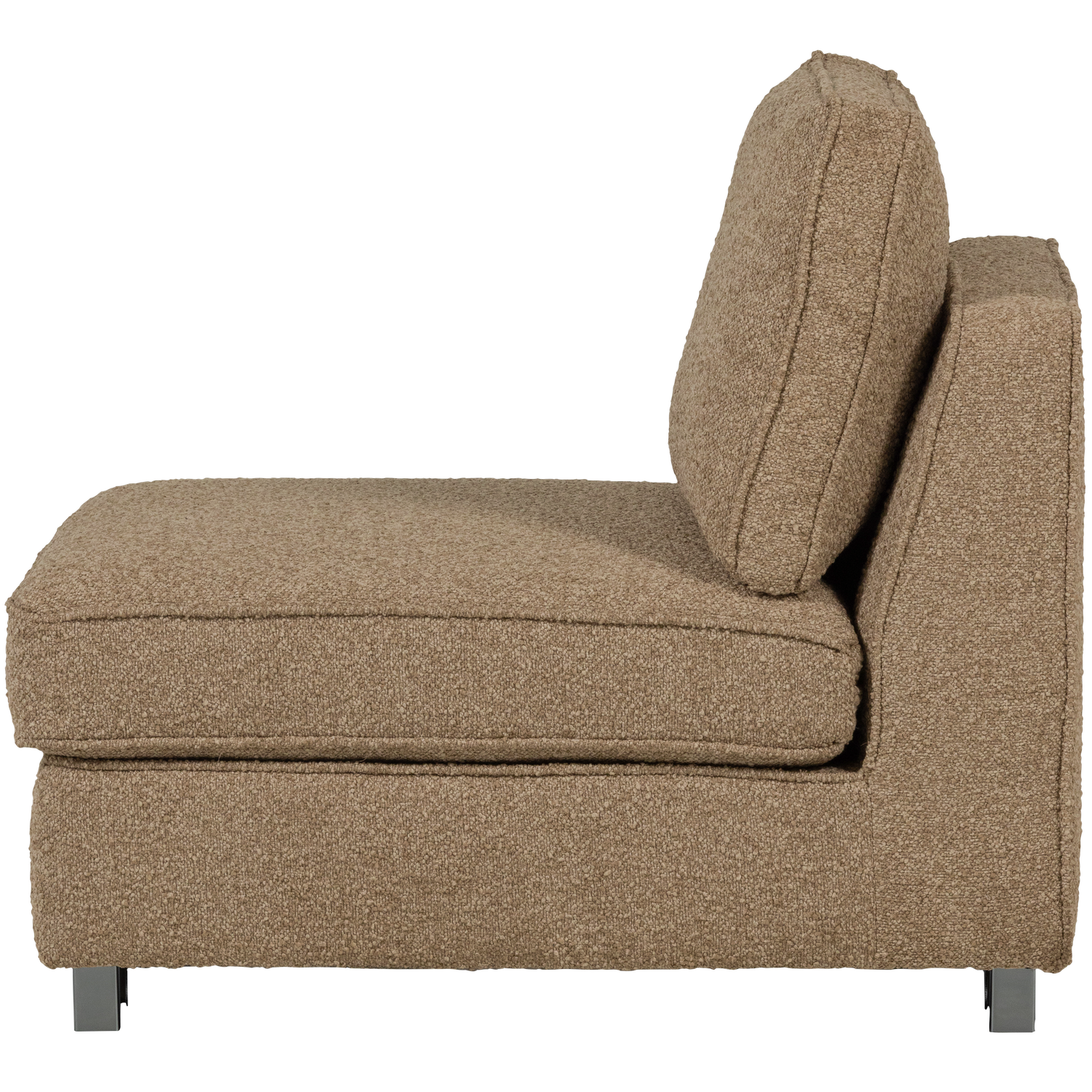 Fotel / moduł LAZY brązowy bouclé – Woood
