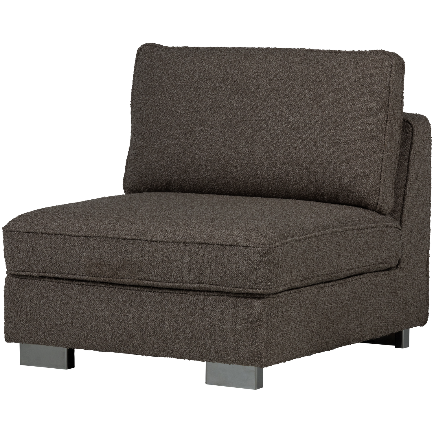 Fotel / moduł LAZY antracytowy bouclé – Woood