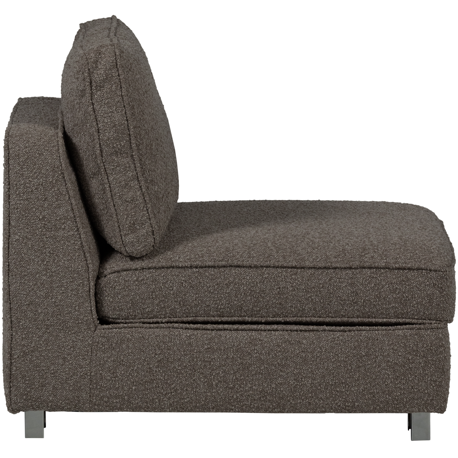 Fotel / moduł LAZY antracytowy bouclé – Woood