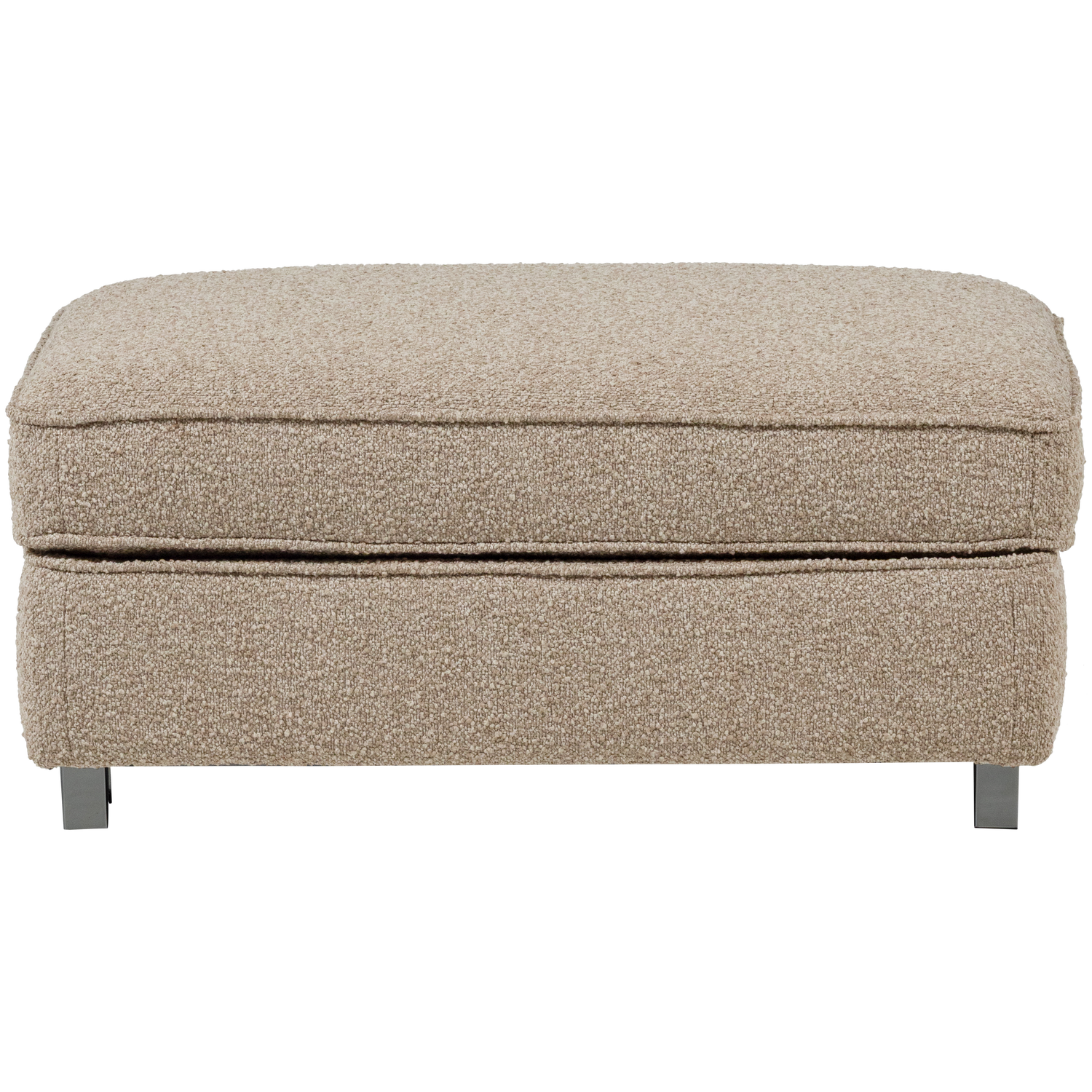 Puf LAZY zandkleurige bouclé