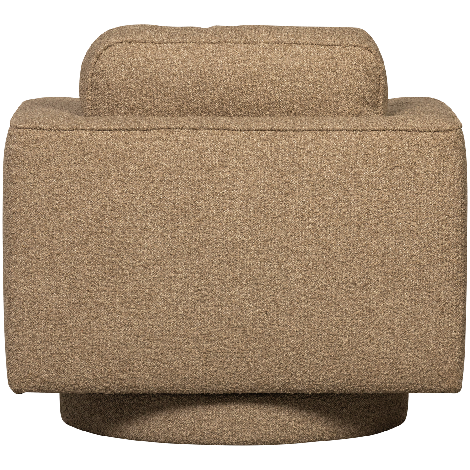 Fotel obrotowy LAZY brązowy bouclé – Woood