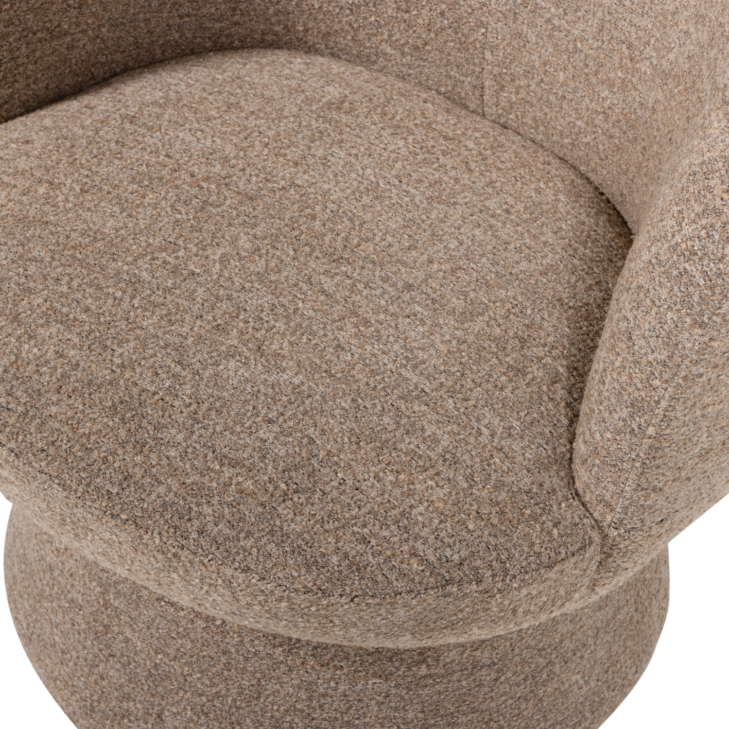 SHUFFLE Brown Mélange Swivel Armchair
