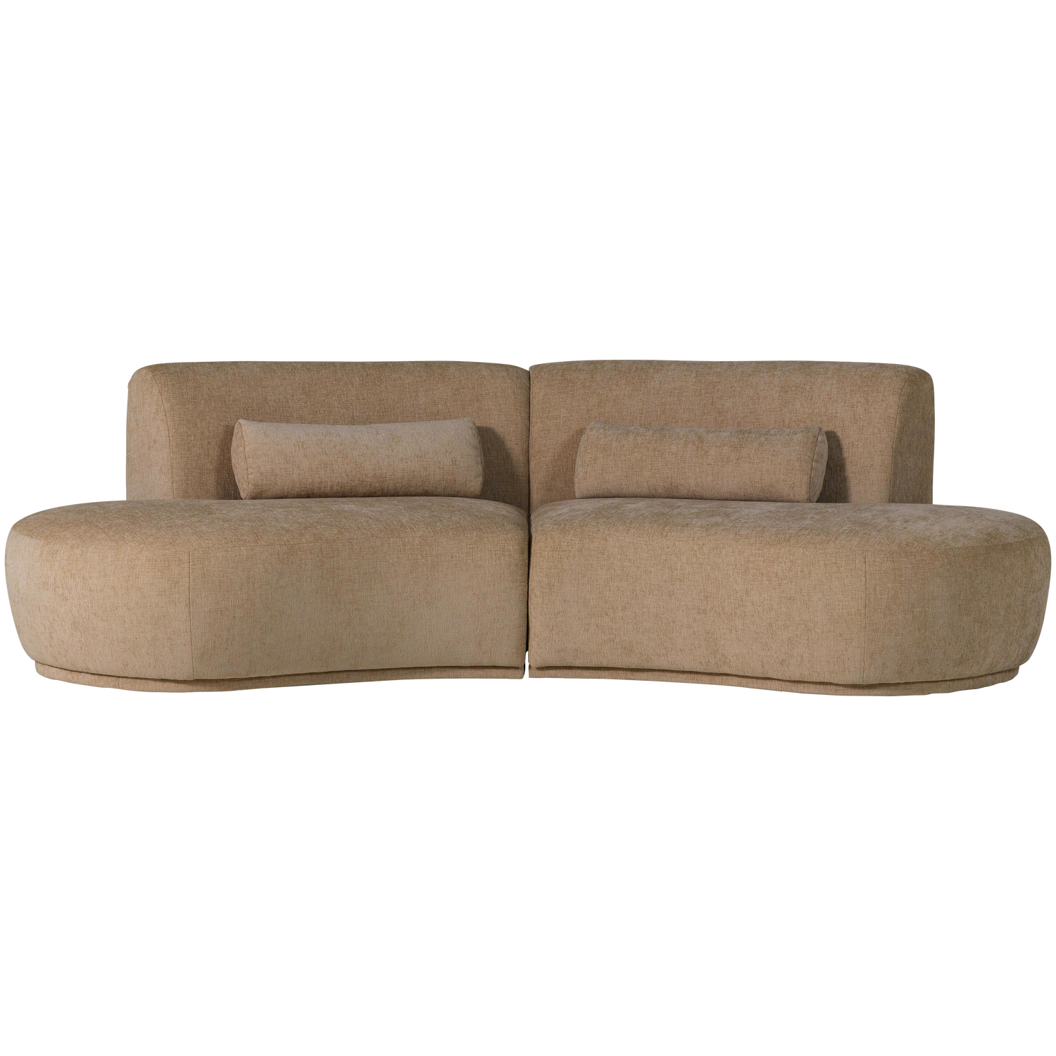 Sofa halbkreisförmig für 4 Personen BATAVIER hellbraun