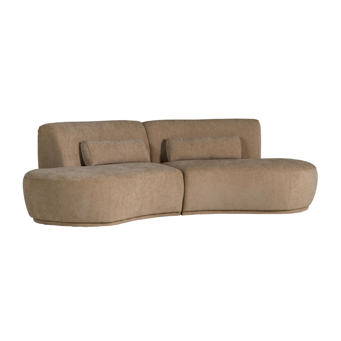 Sofa halbkreisförmig für 4 Personen BATAVIER hellbraun