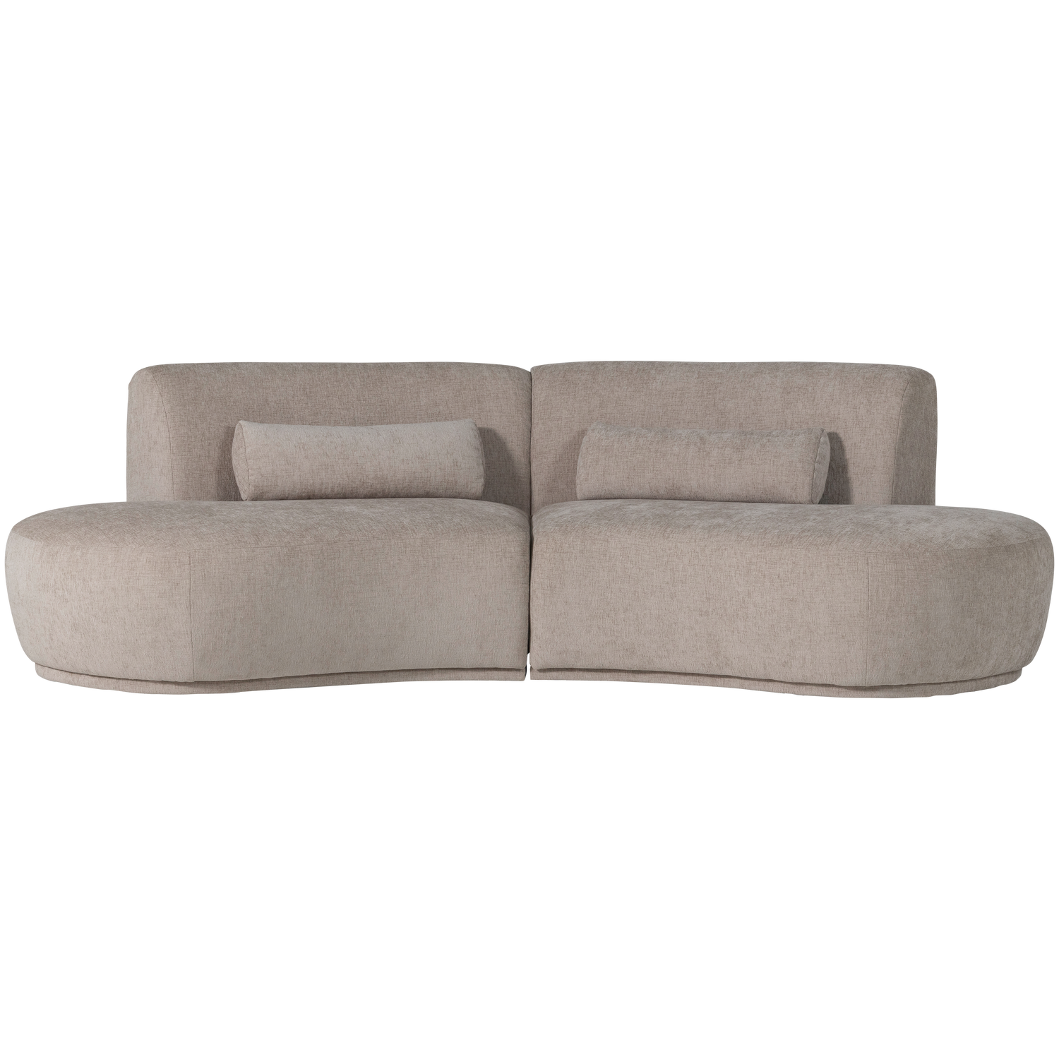 BATAVIER Sand Half-Round Sofa for 4 People