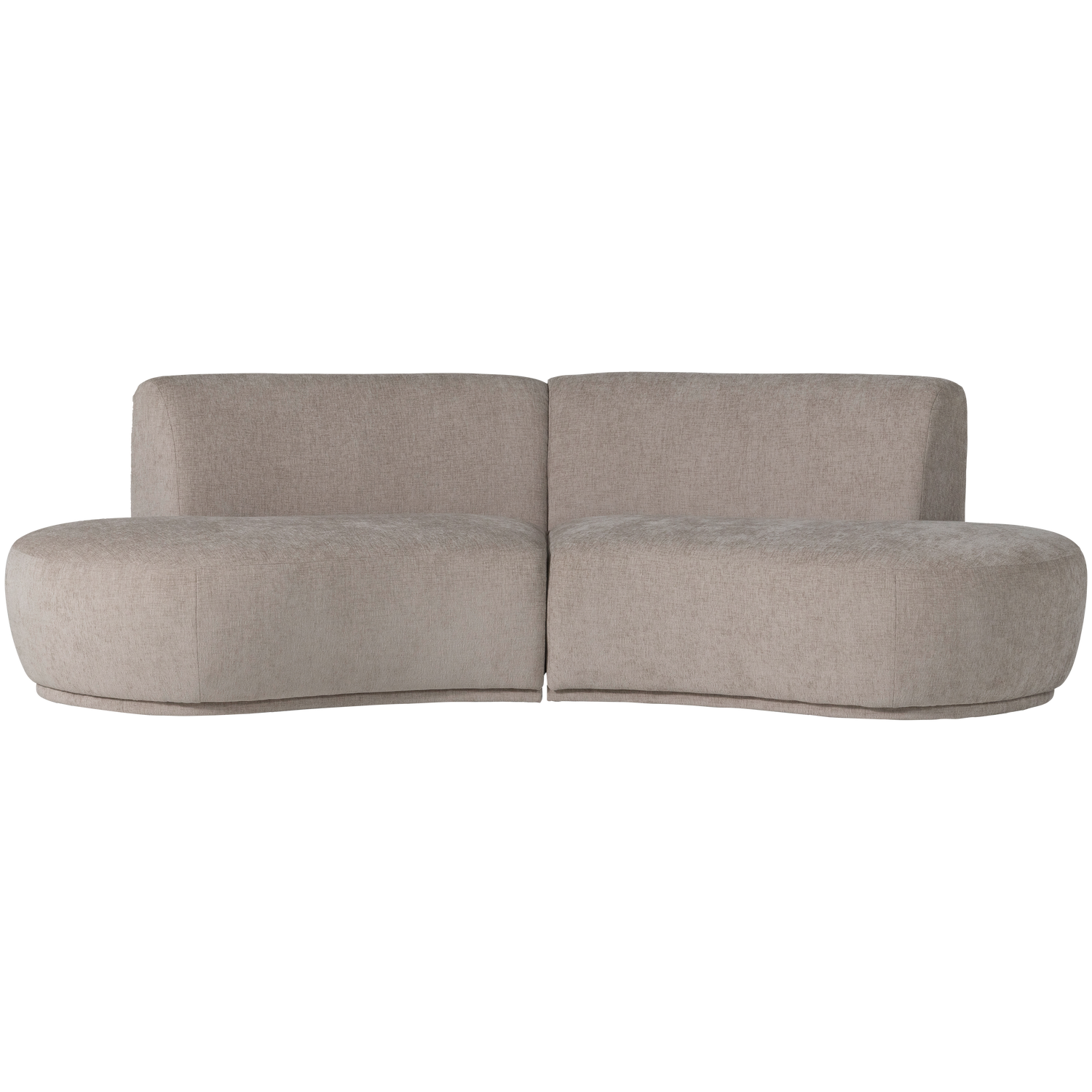 BATAVIER Sand Half-Round Sofa for 4 People