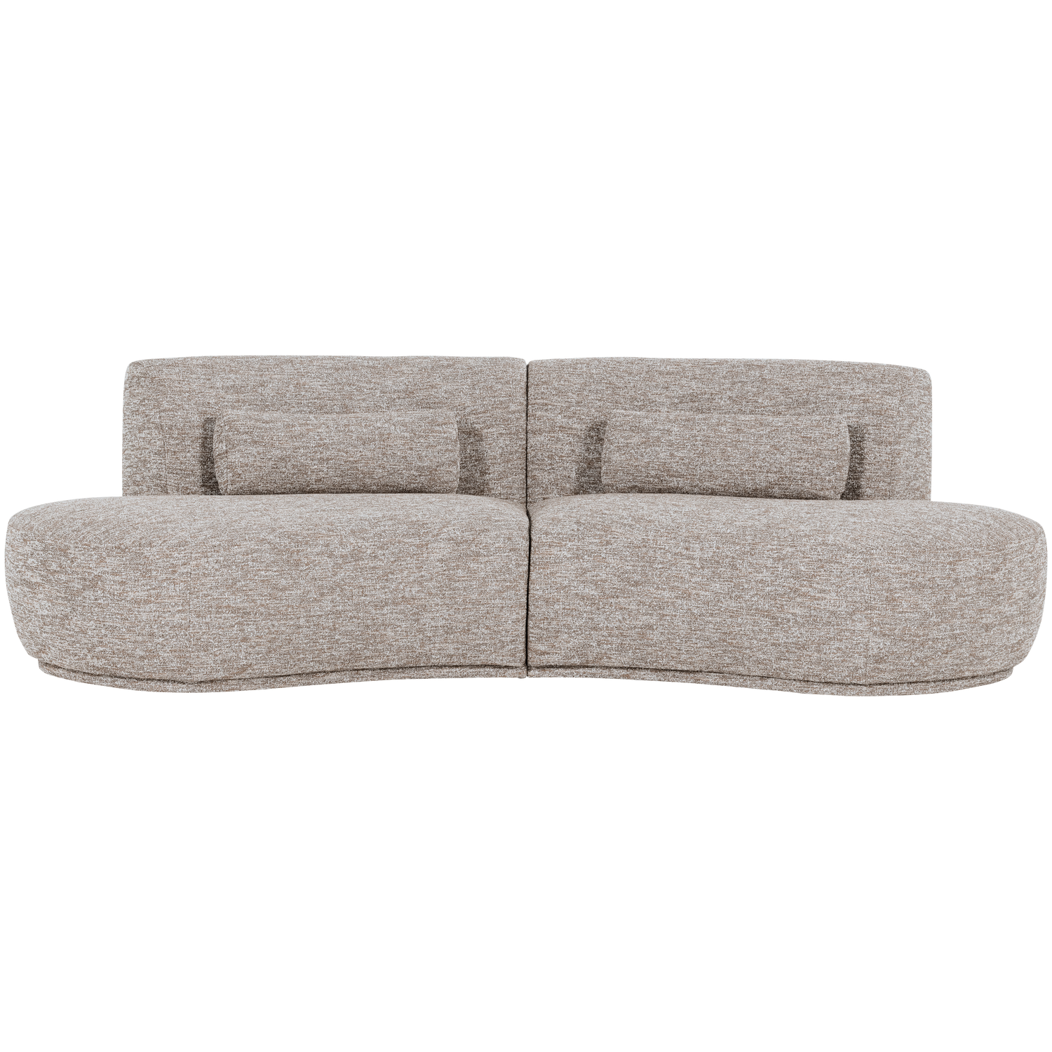 Sofa halbkreisförmig für 4 Personen BATAVIER sandmelange