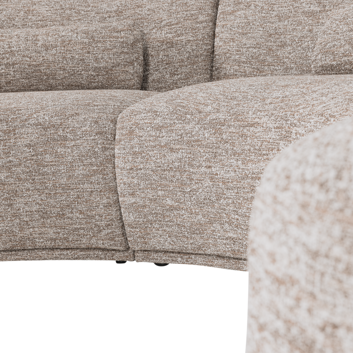 Sofa halfcirkel 6-persoons BATAVIER zand melange