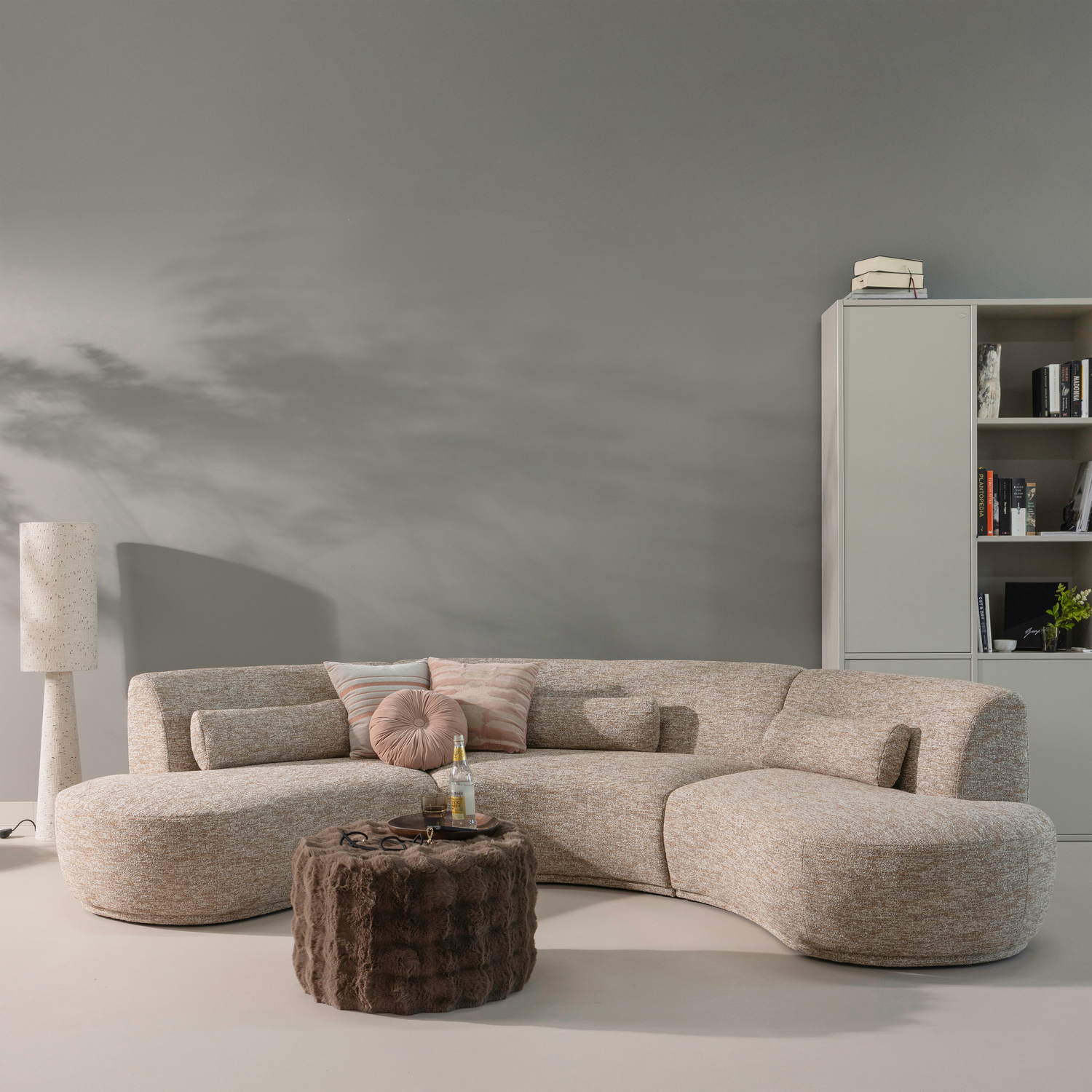Sofa halfcirkel 6-persoons BATAVIER zandkleurig