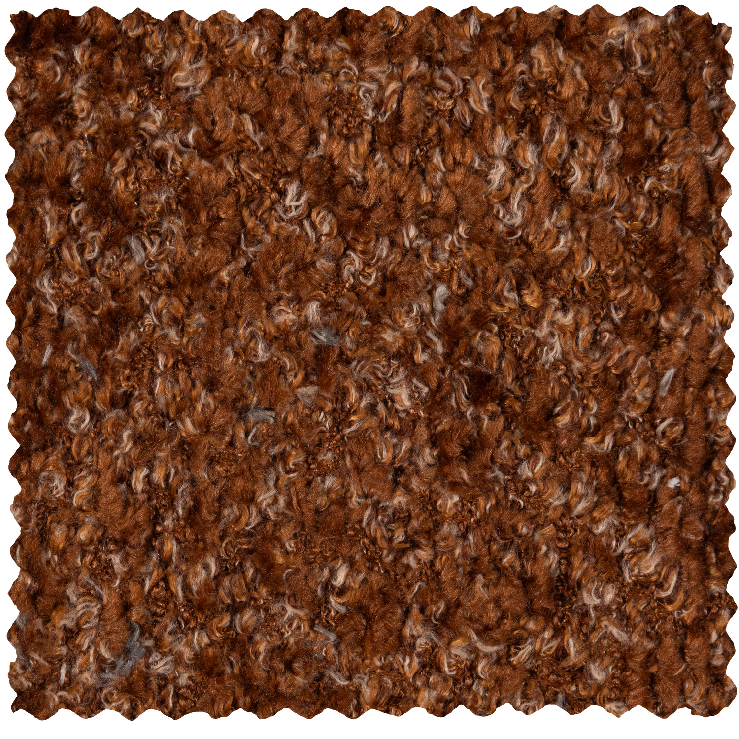 Modulaire bank MOJO - 2-zits element rechts, roestbruin schapenvacht