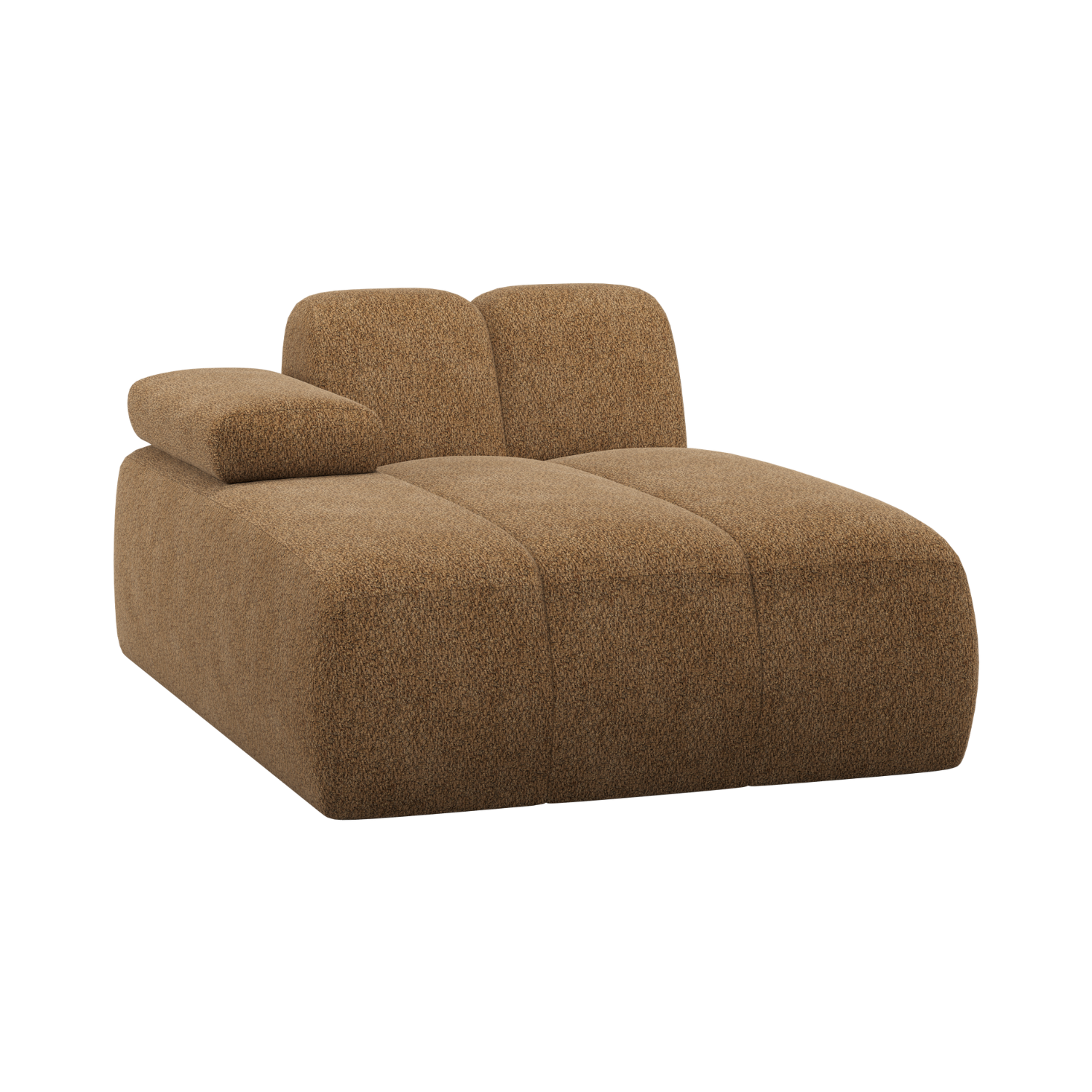 MOJO Modular Sofa - Left-Arm Honey Lambskin Chaise Lounge