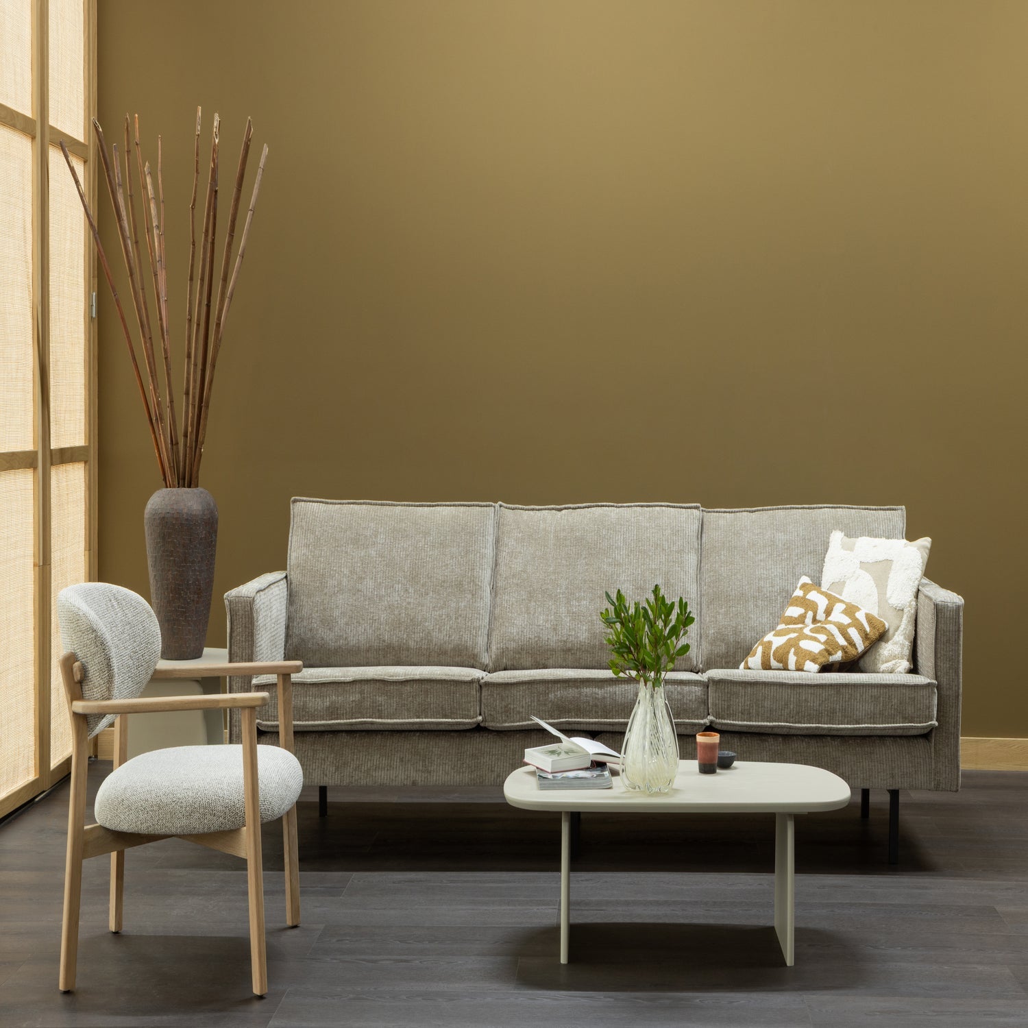 Sofa 3-sitzig RODEO ecru Cord