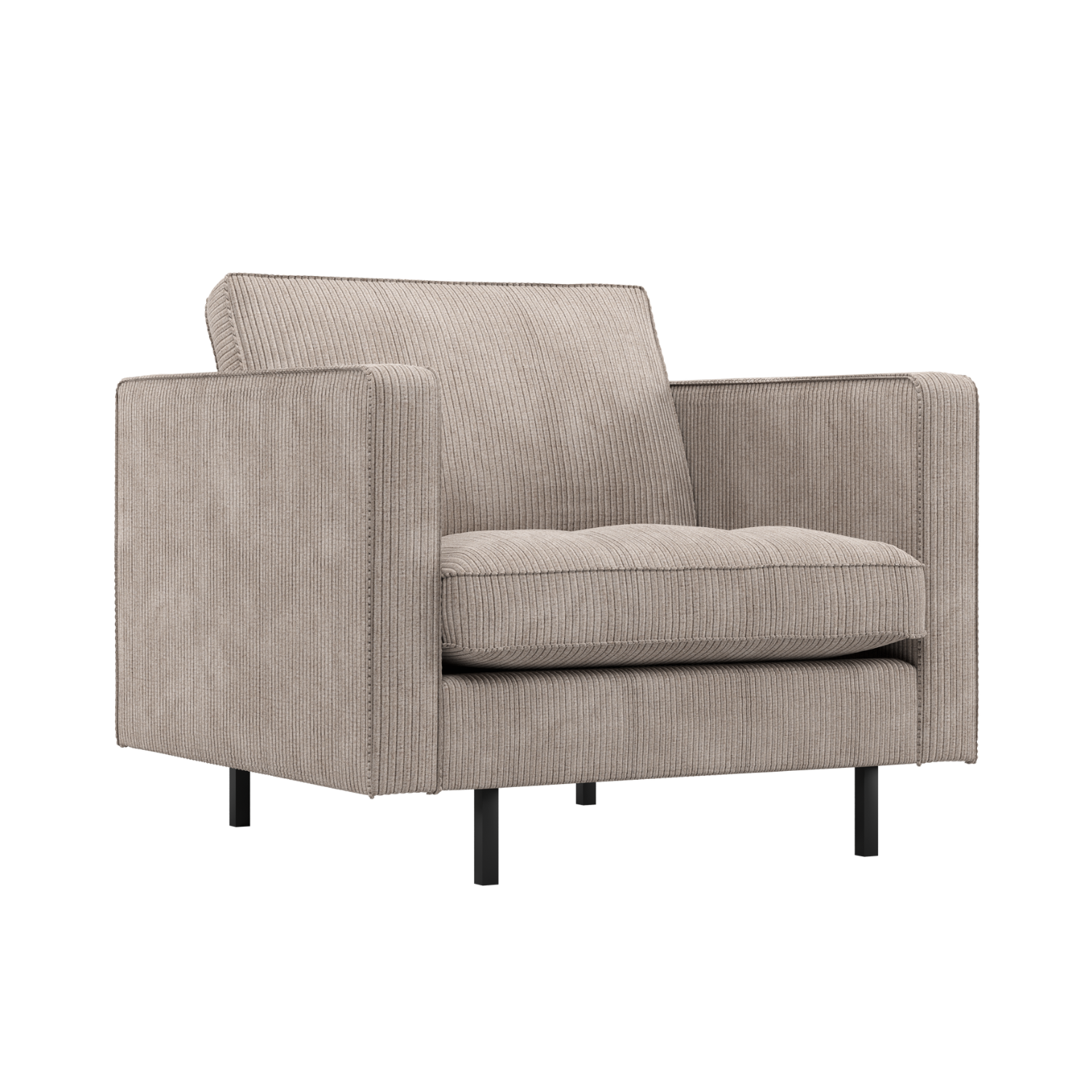Fauteuil RODEO CLASSIC zandkleurige ribstof