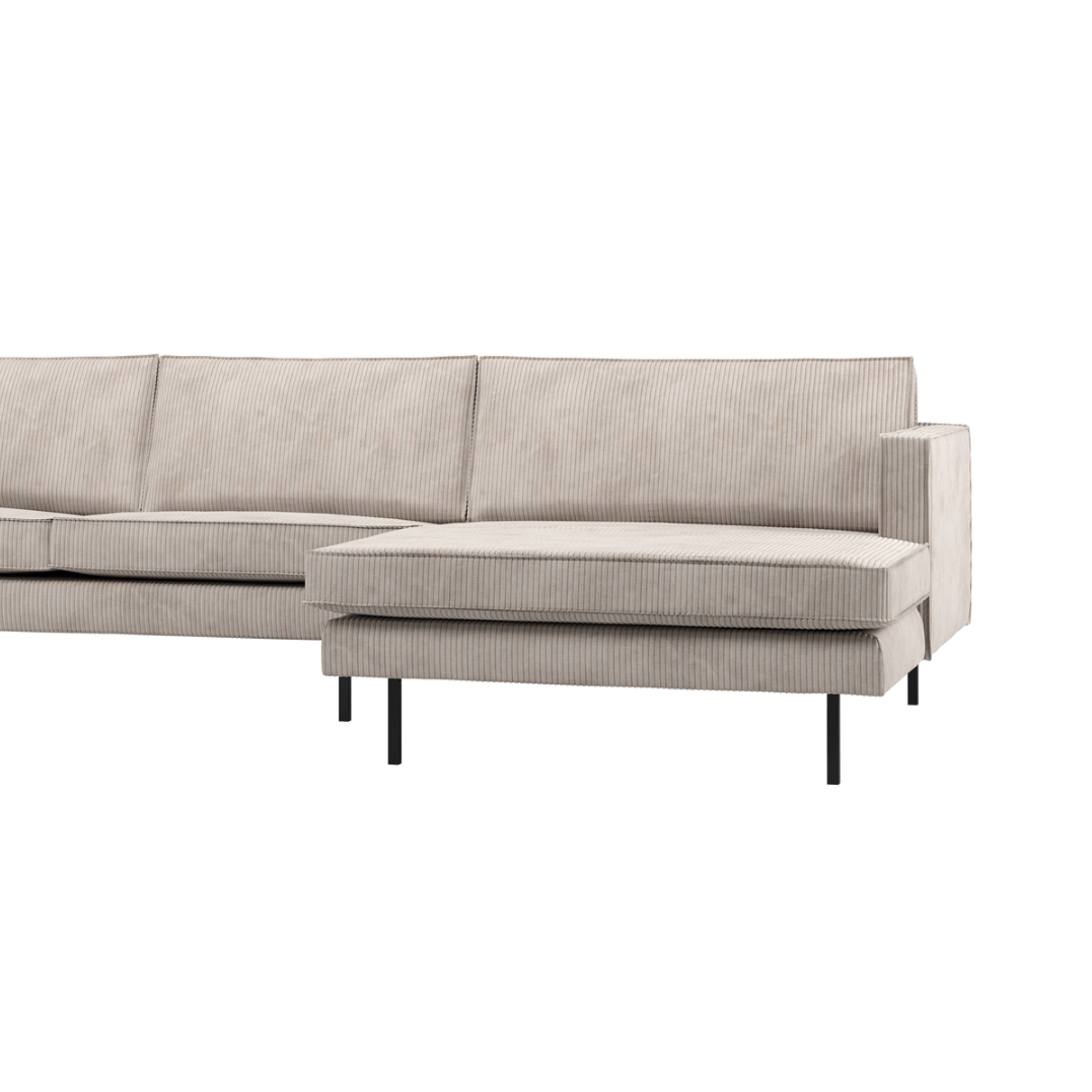 Rechtsseitige Eckcouch RODEO ecru Cord