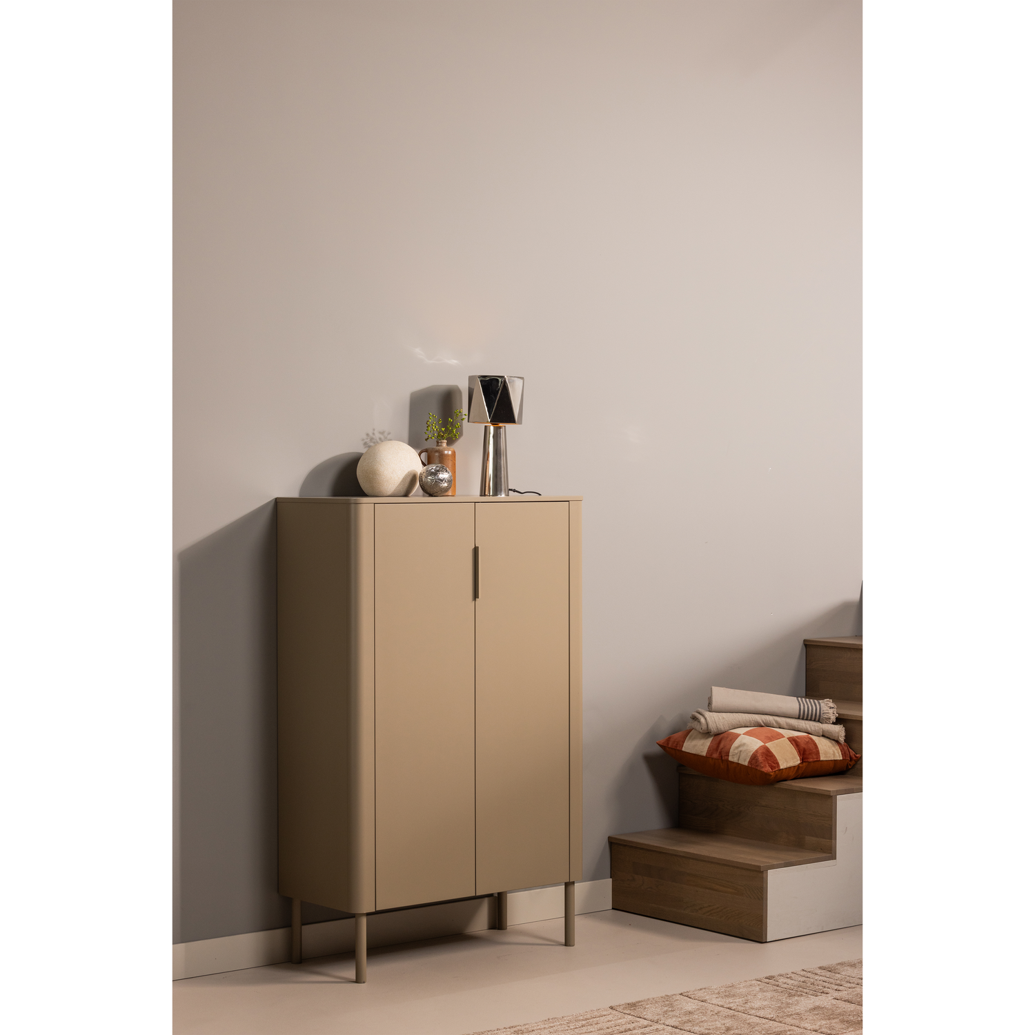 GUNNAR 2-Door Beige Wardrobe