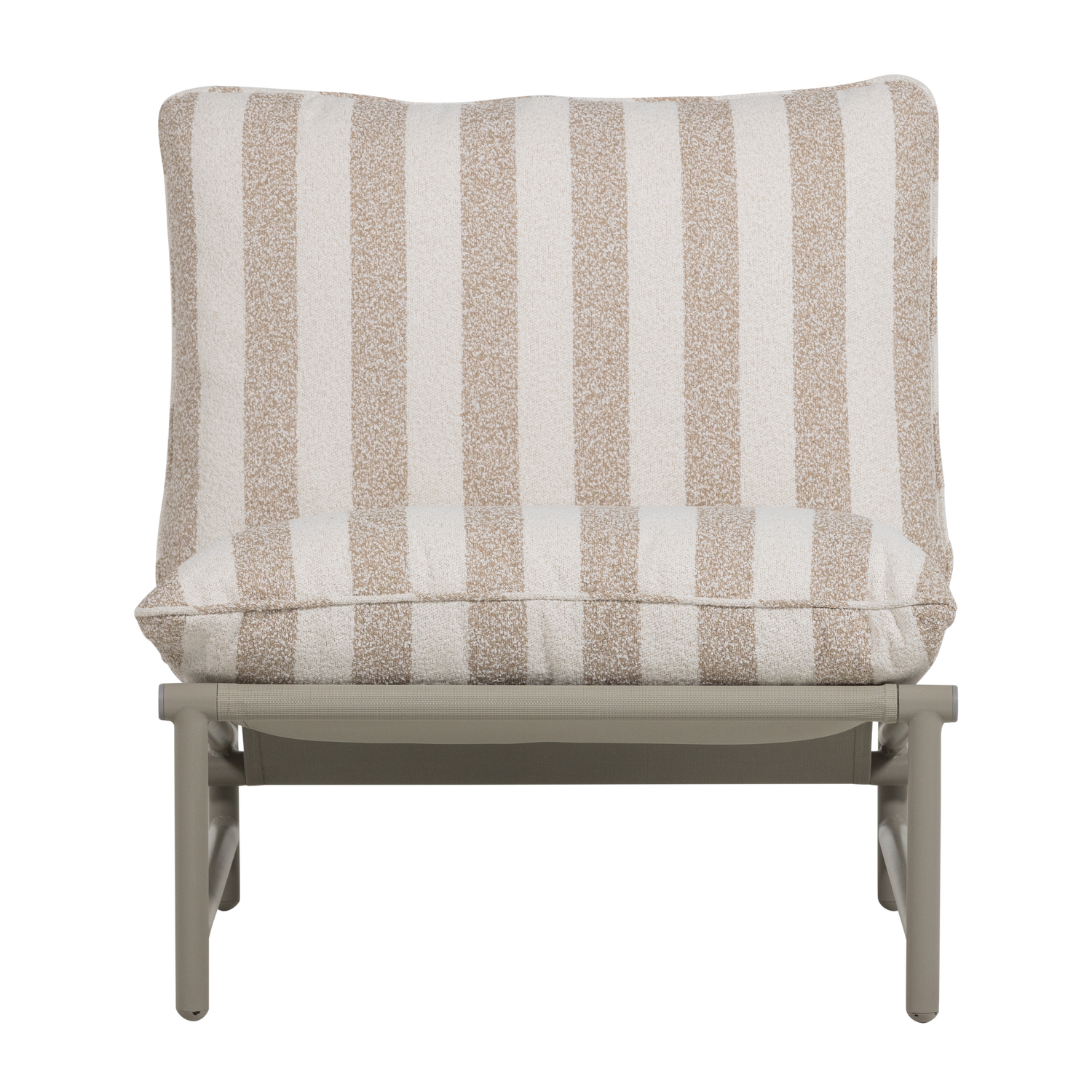 ELVO White Garden Armchair with Sand Cushion