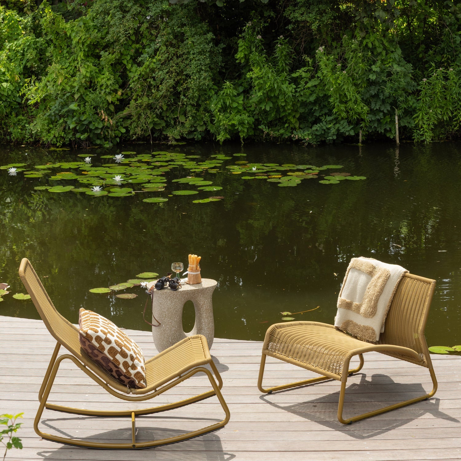 Tuinstoel WEST honingkleur