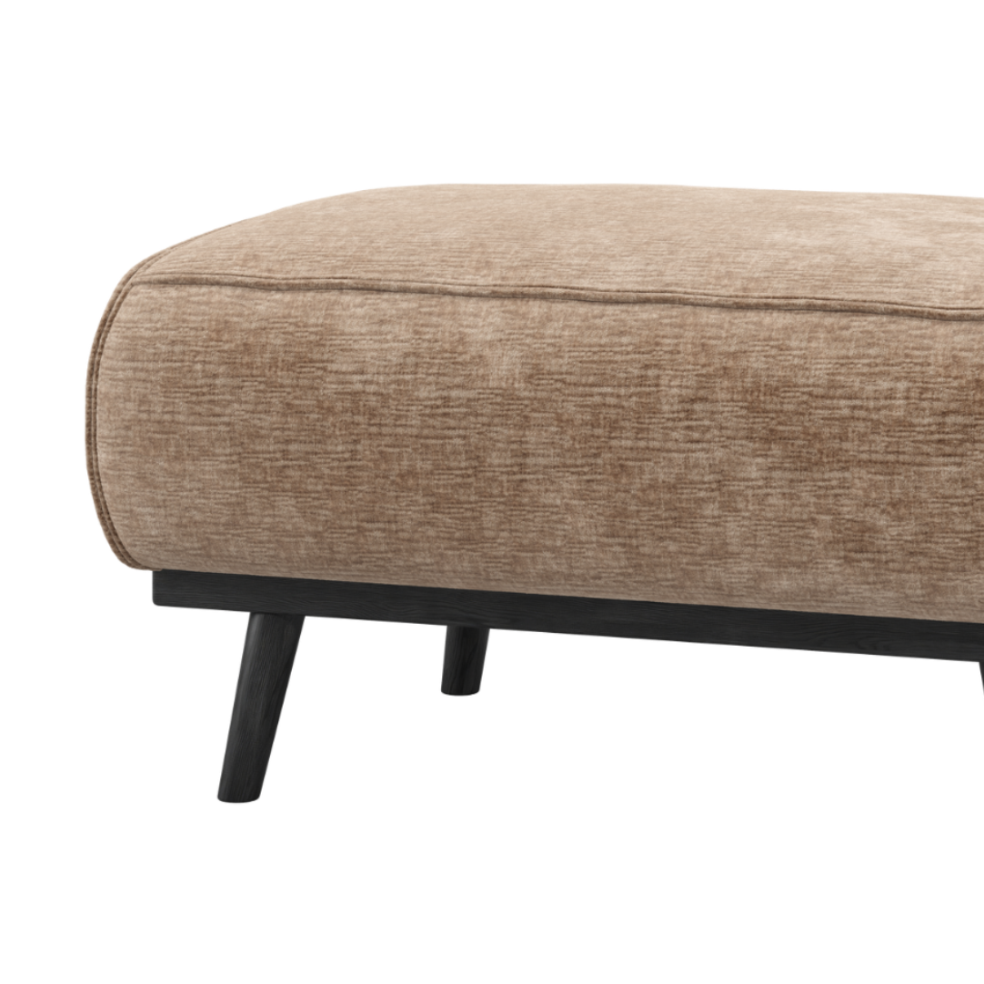 Voetenbank STATEMENT donkerbeige chenille