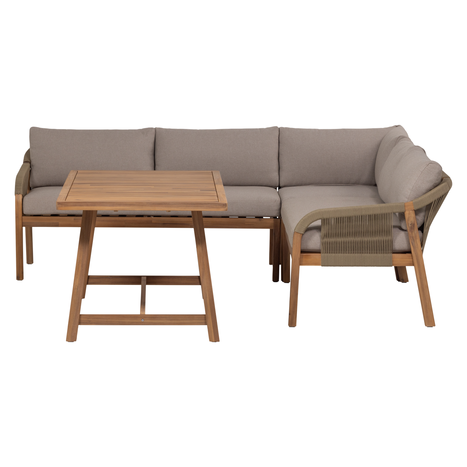 Gartenmöbelset TARO beige mit Akazienholz