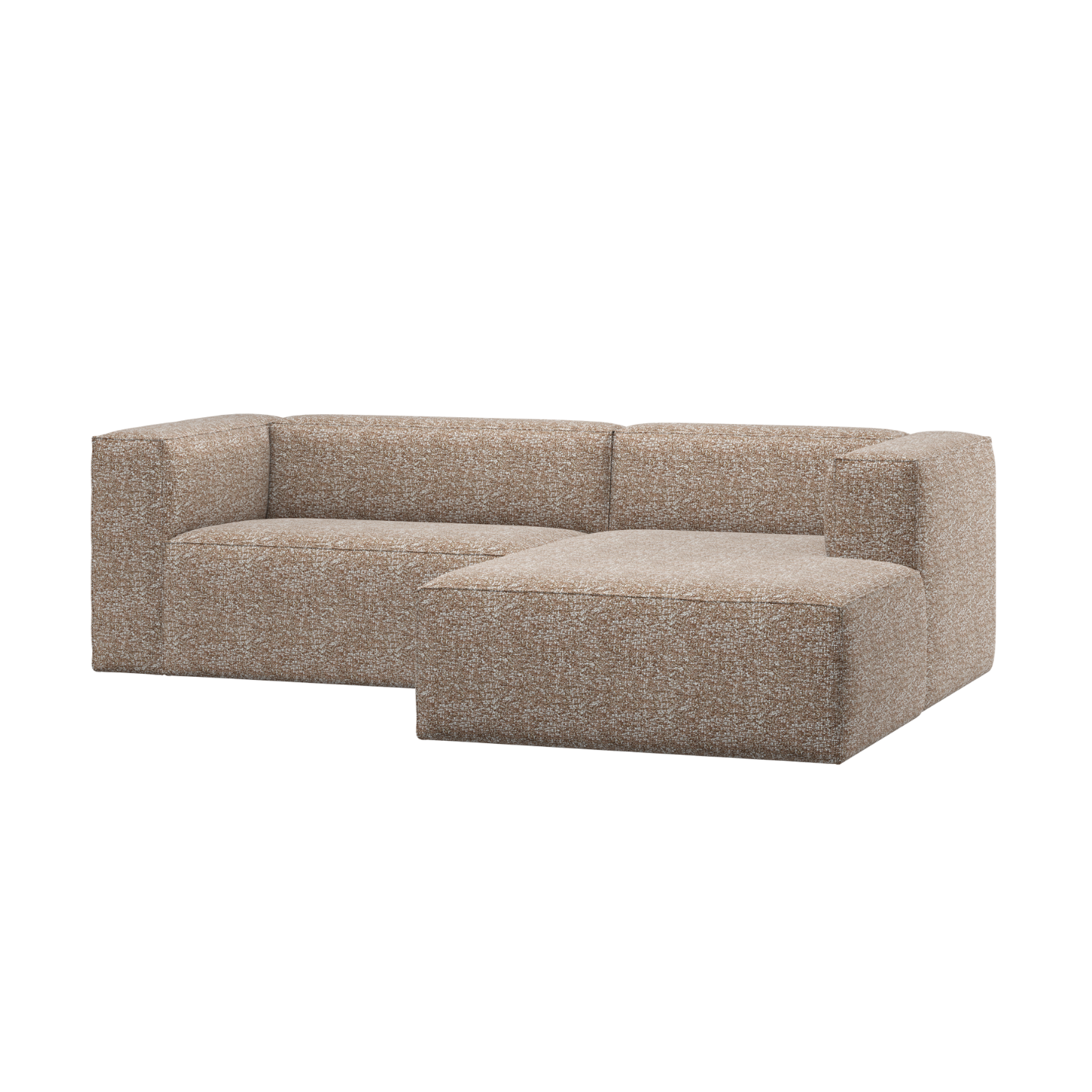 Right-facing BEAN corner sofa in light brown mélange