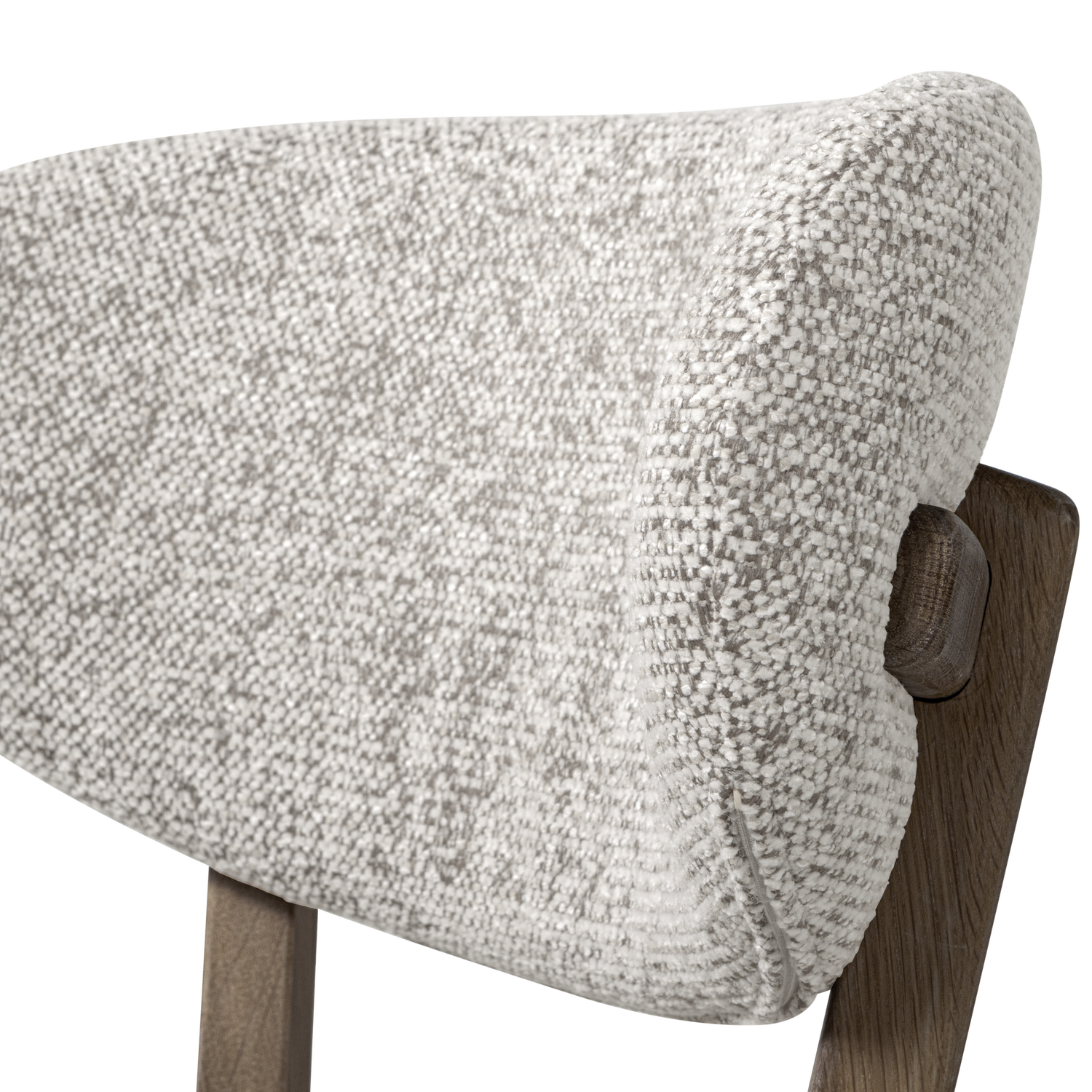 Barhocker UDAR in grau-braun mit dunkelbraunem Holzgestell