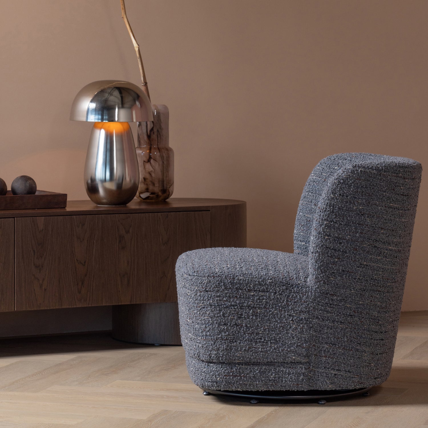 Draaistoel ATTY donkergrijs gemêleerd