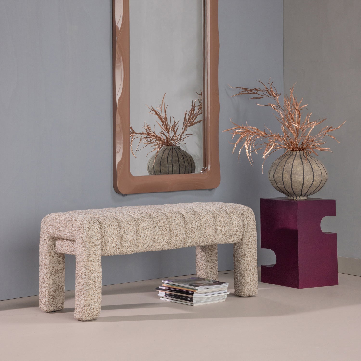 Bank FREX braunes Boucle